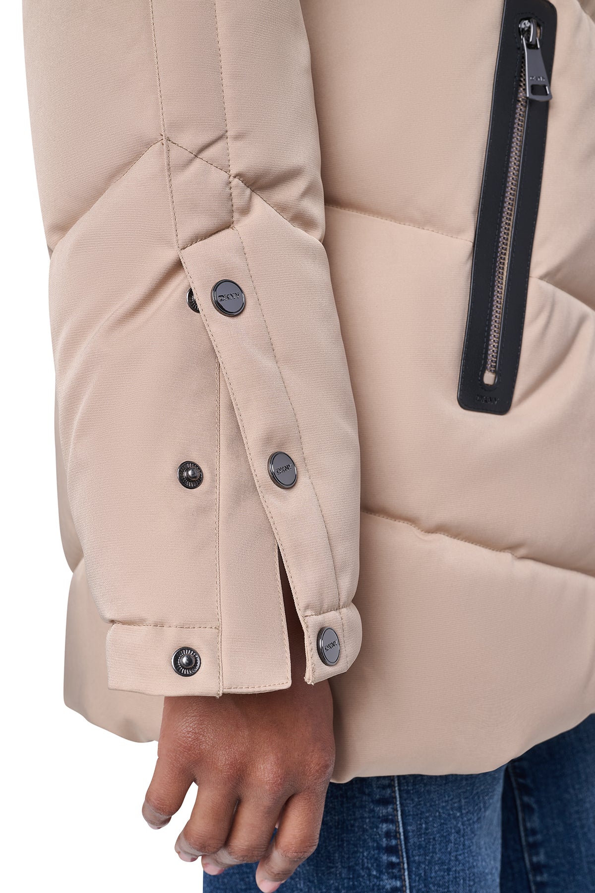 PUFFER WITH FAUX FUR COLLAR VIEW 2
