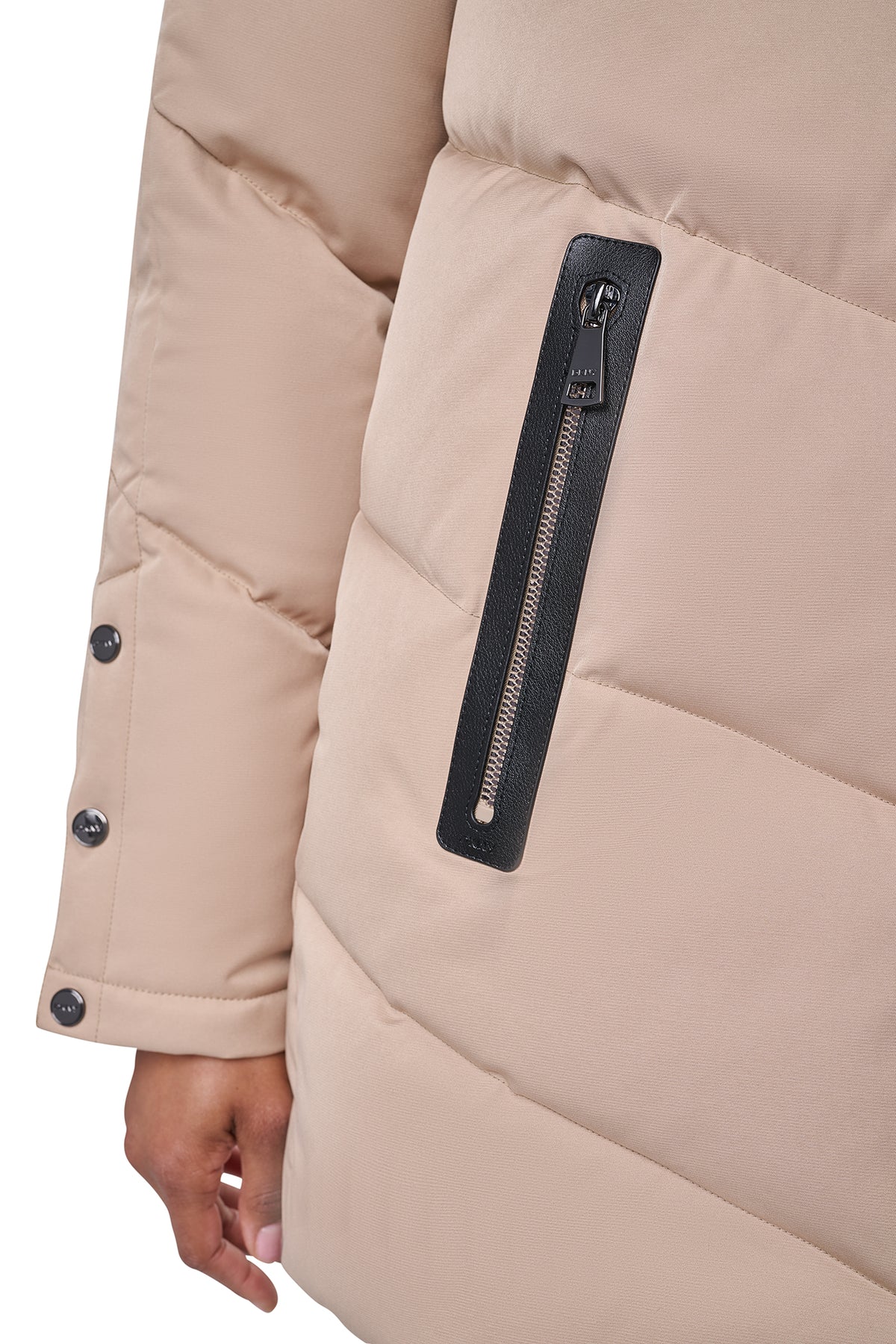 PUFFER WITH FAUX FUR COLLAR VIEW 2