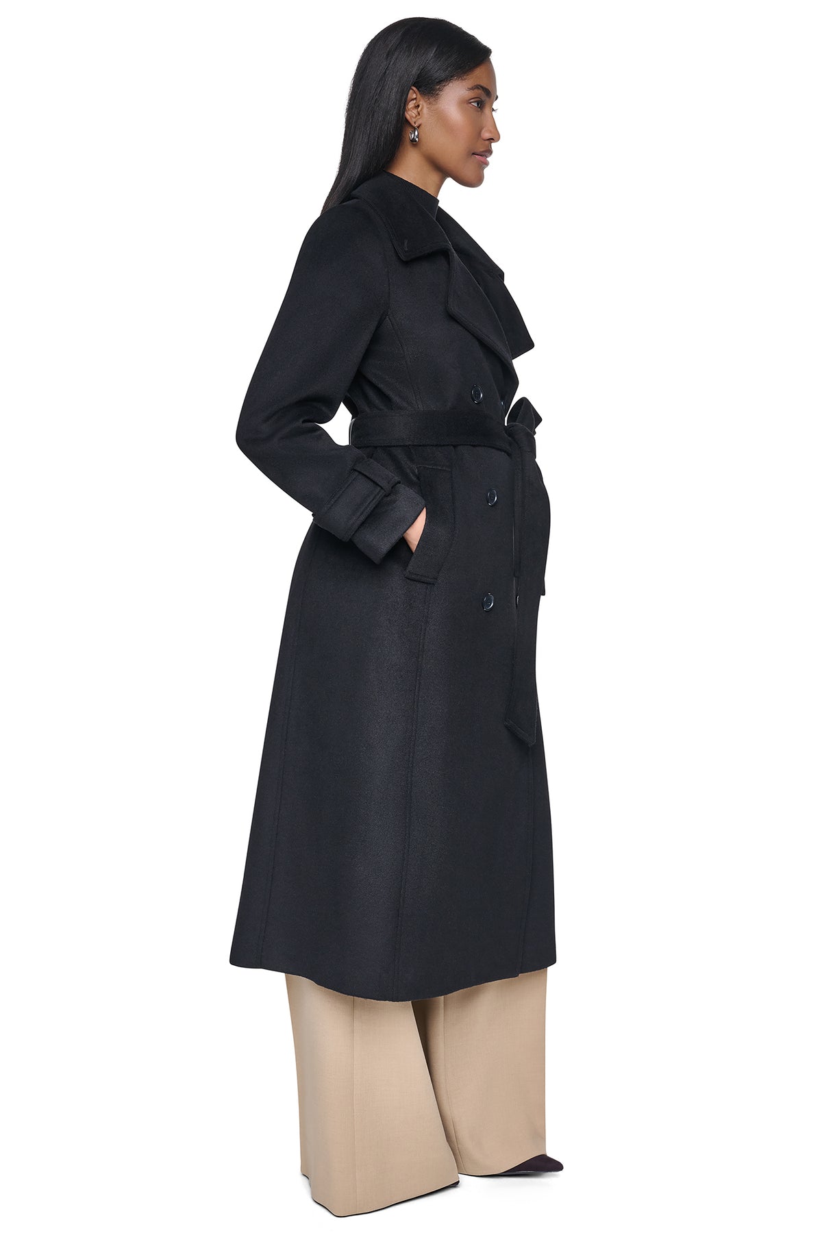 DOUBLE BREASTED WOOL-BLEND COAT VIEW 2