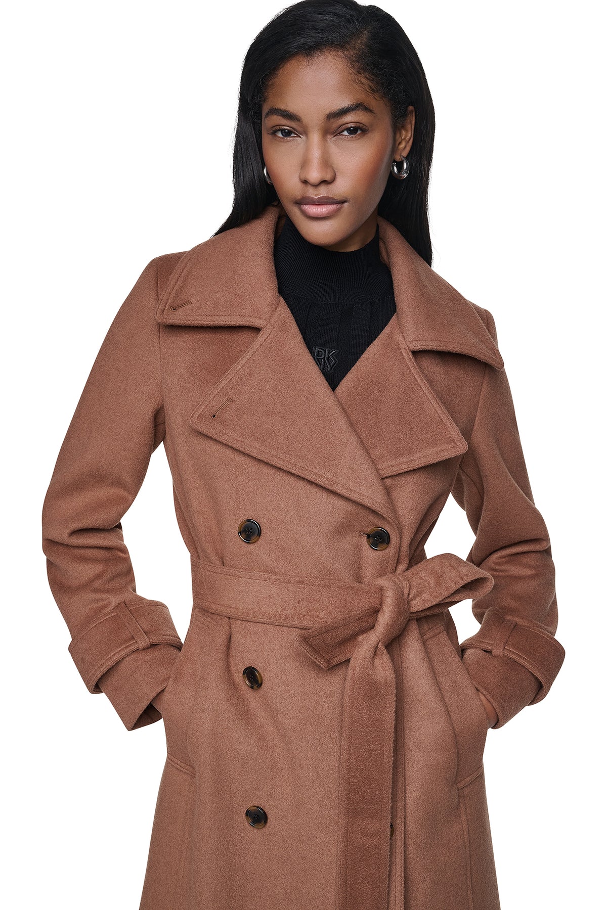 DOUBLE BREASTED WOOL-BLEND COAT VIEW 2