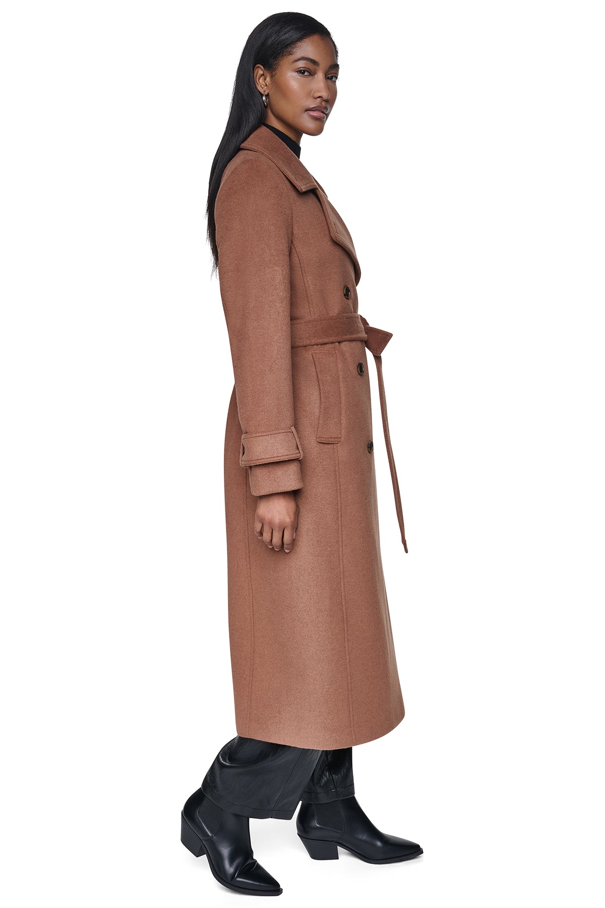 DOUBLE BREASTED WOOL-BLEND COAT VIEW 2