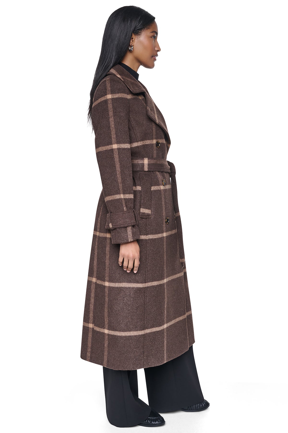 DOUBLE BREASTED WOOL-BLEND COAT VIEW 2