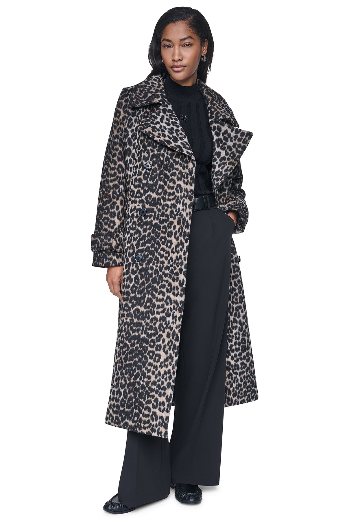 DOUBLE BREASTED WOOL-BLEND COAT VIEW 2