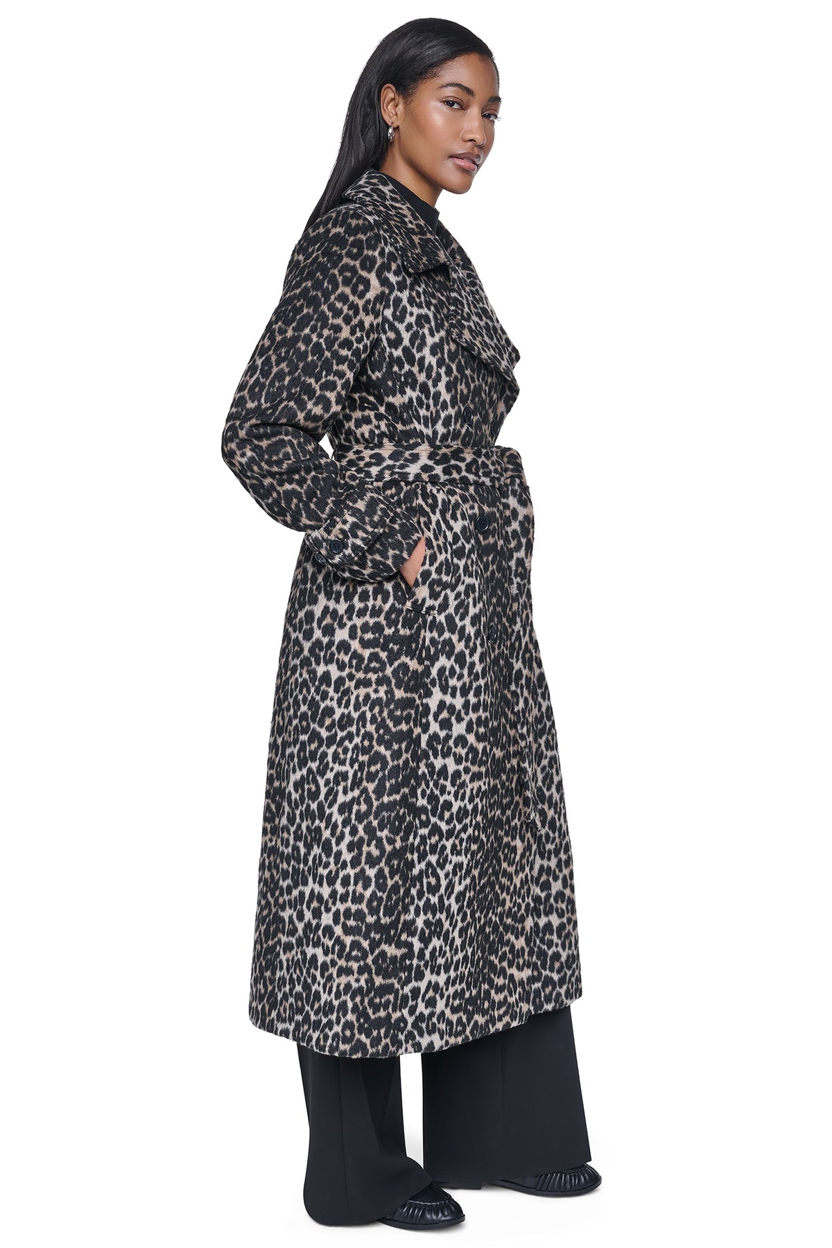 DOUBLE BREASTED WOOL-BLEND COAT VIEW 2