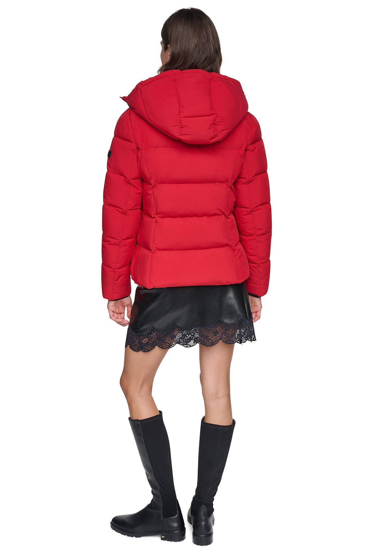 STRETCH HOODED PUFFER JACKET VIEW 2