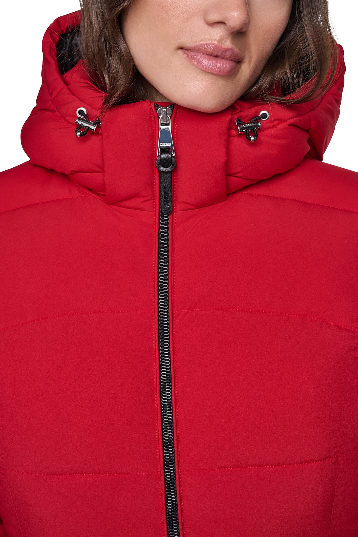 STRETCH HOODED PUFFER JACKET VIEW 2
