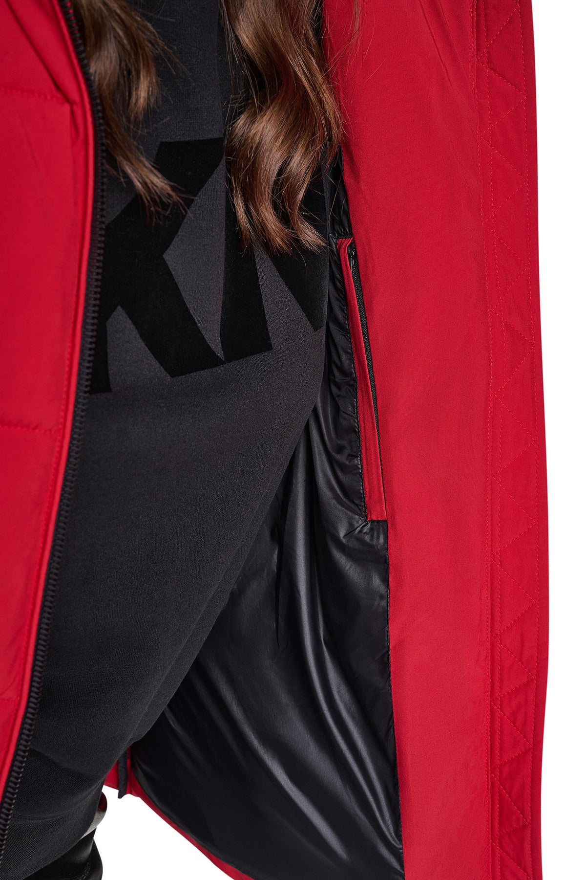 STRETCH HOODED PUFFER JACKET VIEW 2