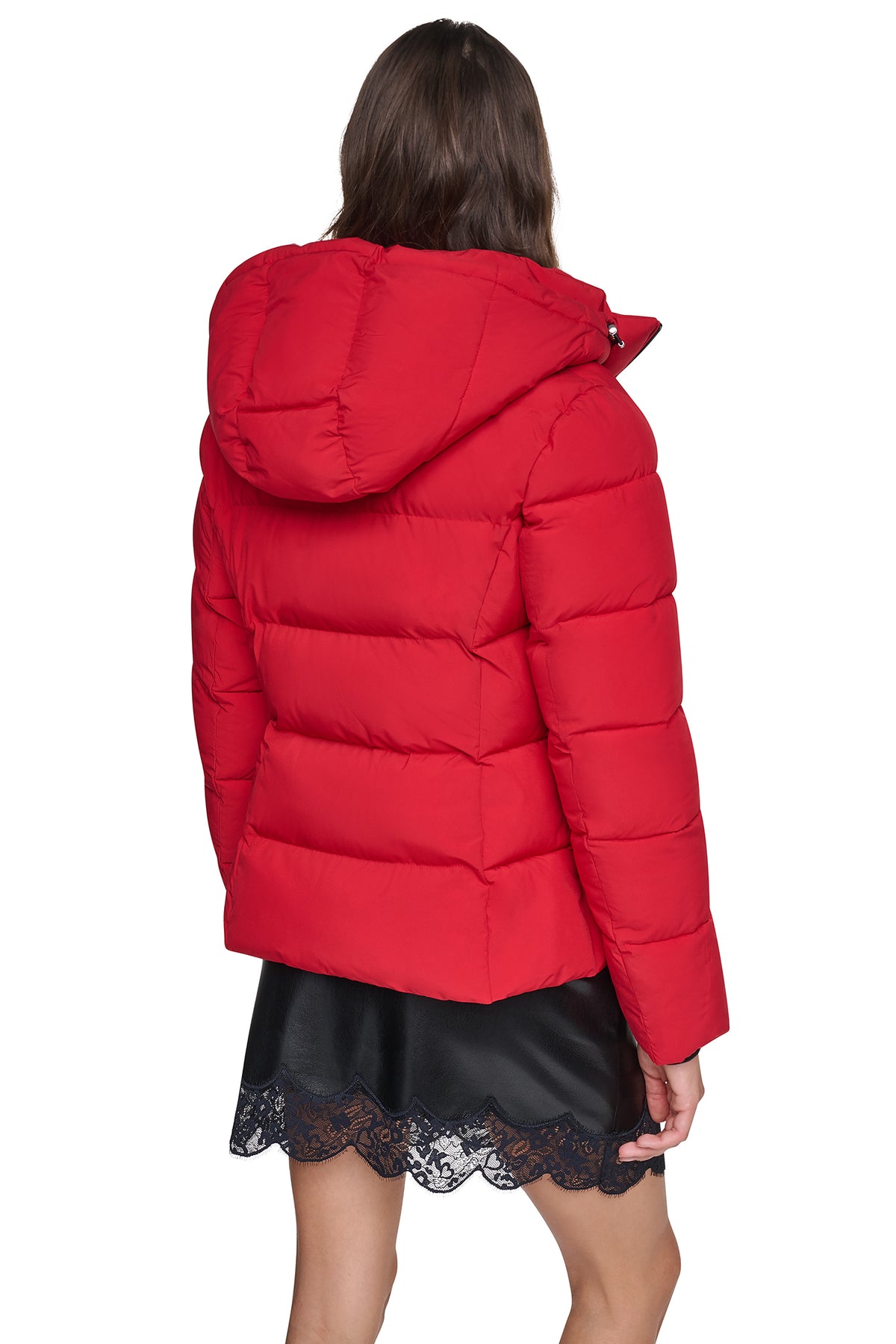STRETCH HOODED PUFFER JACKET VIEW 2