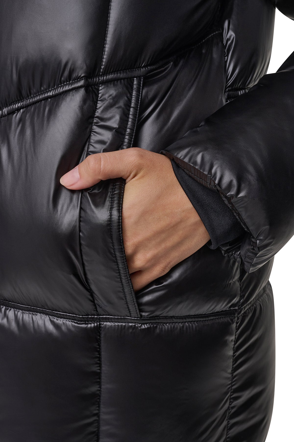 PEARALIZED MAXI PUFFER JACKET VIEW 2