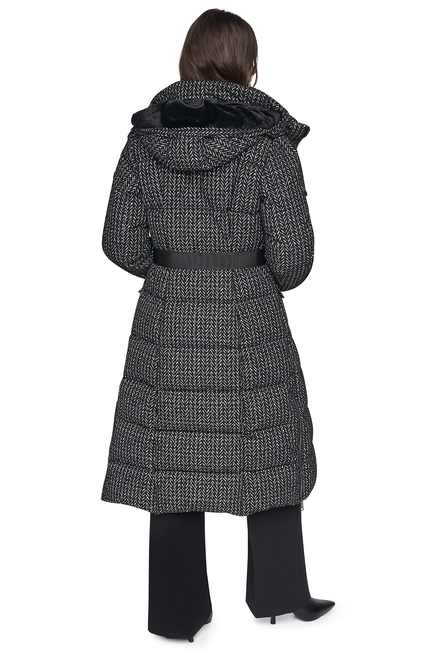 MAXI PUFFER WITH BELT VIEW 3