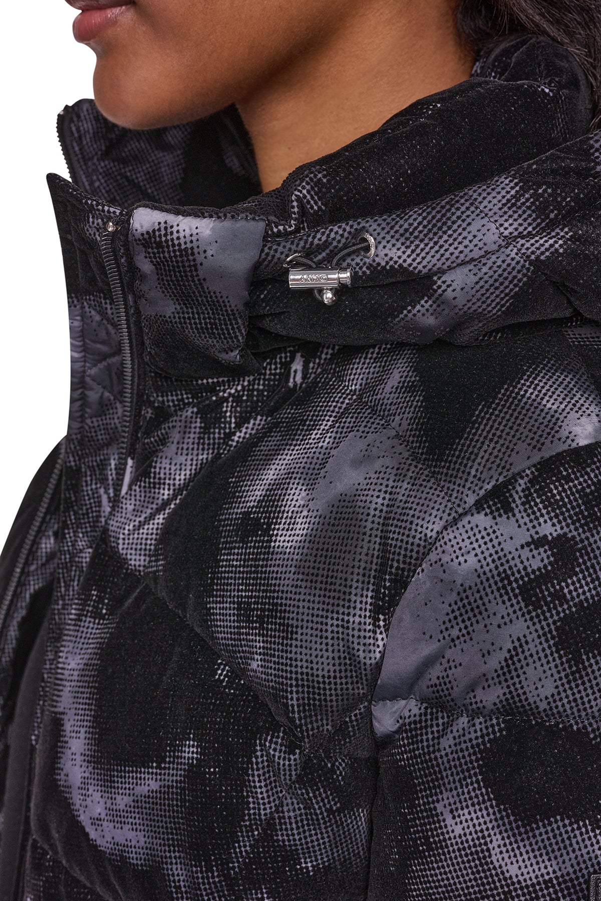 STRETCH HOODED PUFFER JACKET VIEW 2