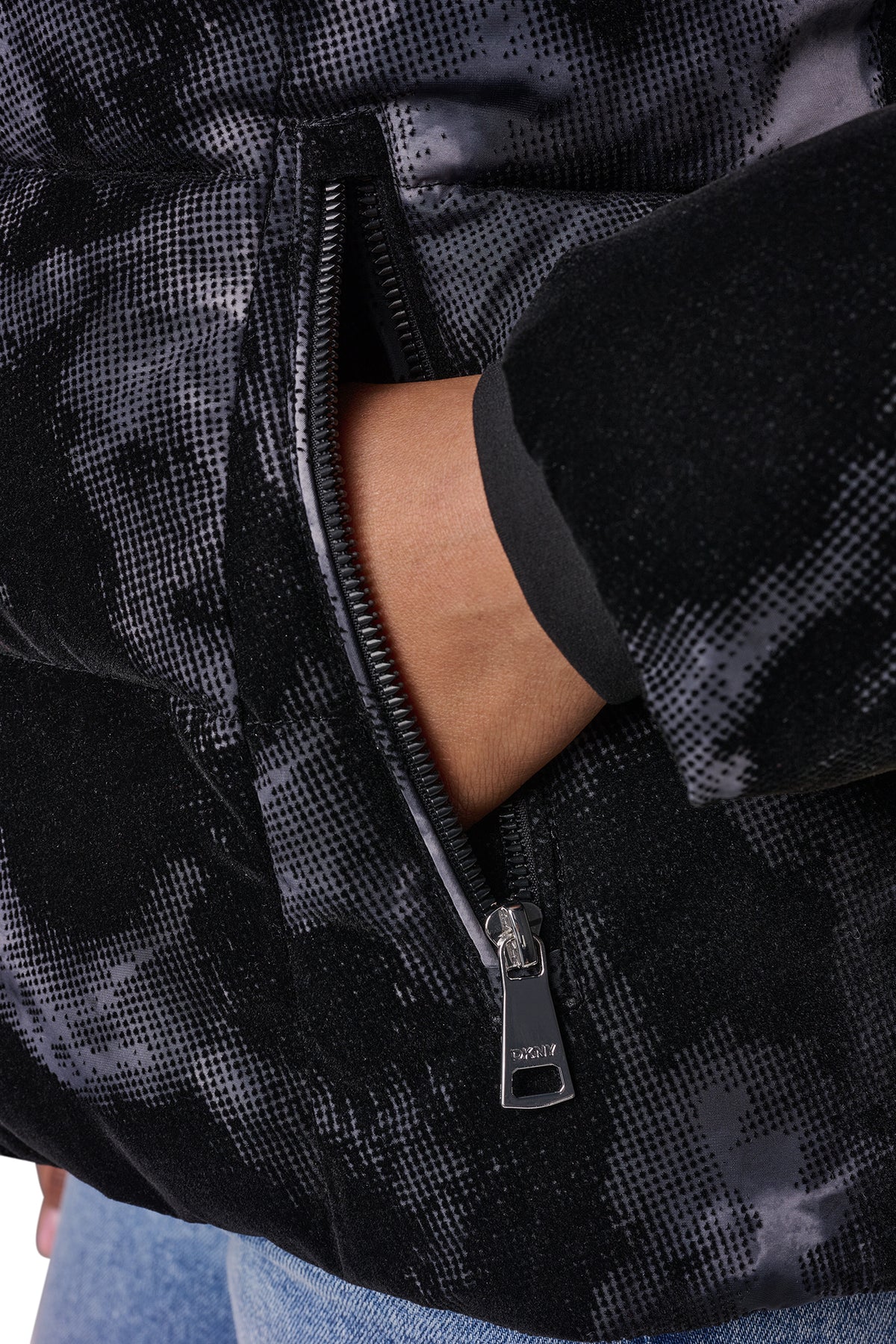 STRETCH HOODED PUFFER JACKET VIEW 2