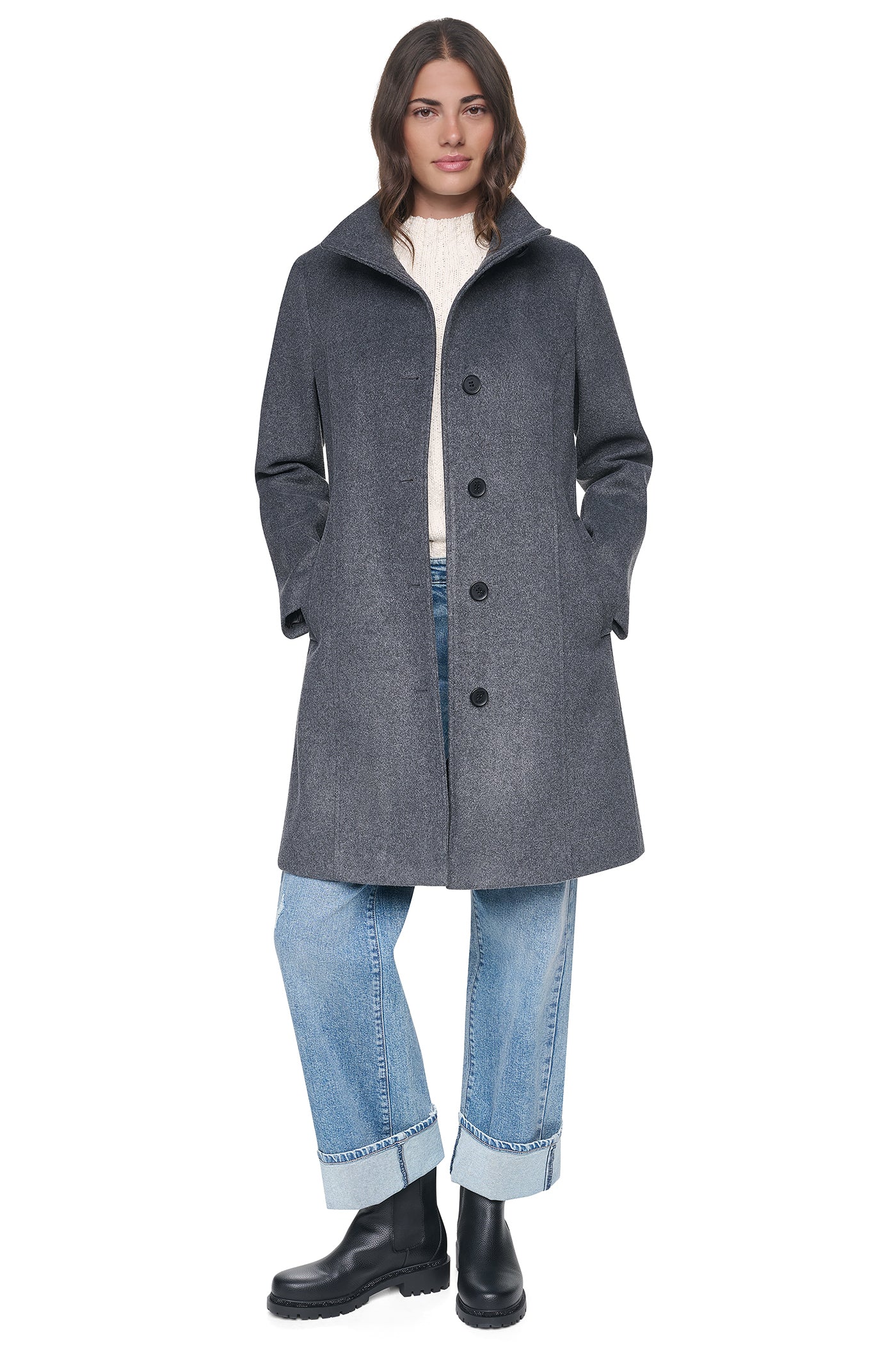 STAND COLLAR COAT VIEW 5