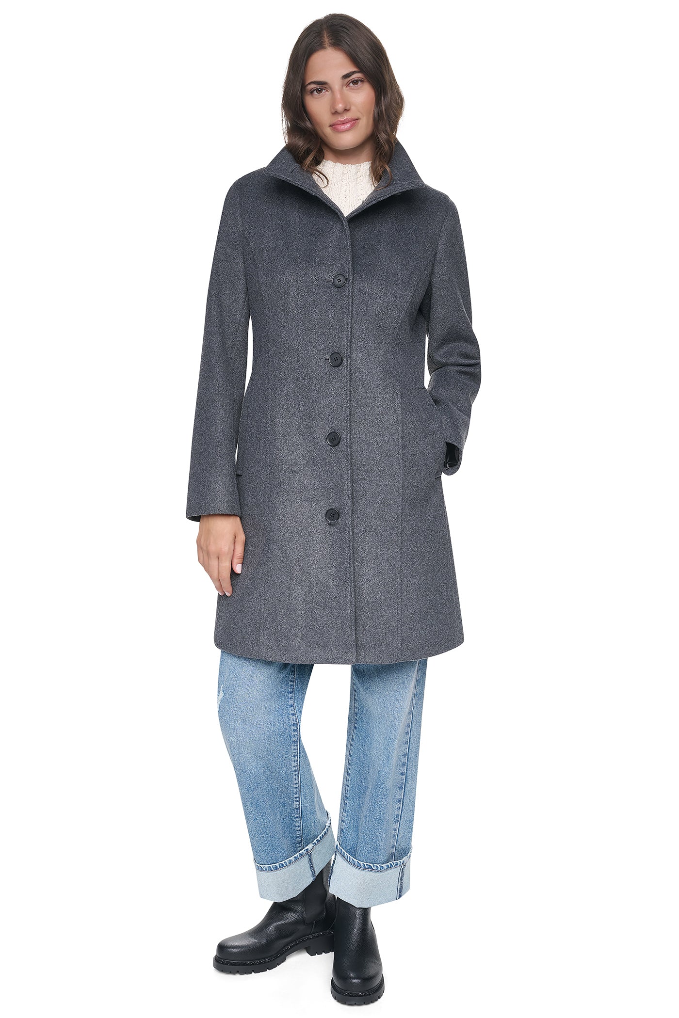 STAND COLLAR COAT VIEW 7