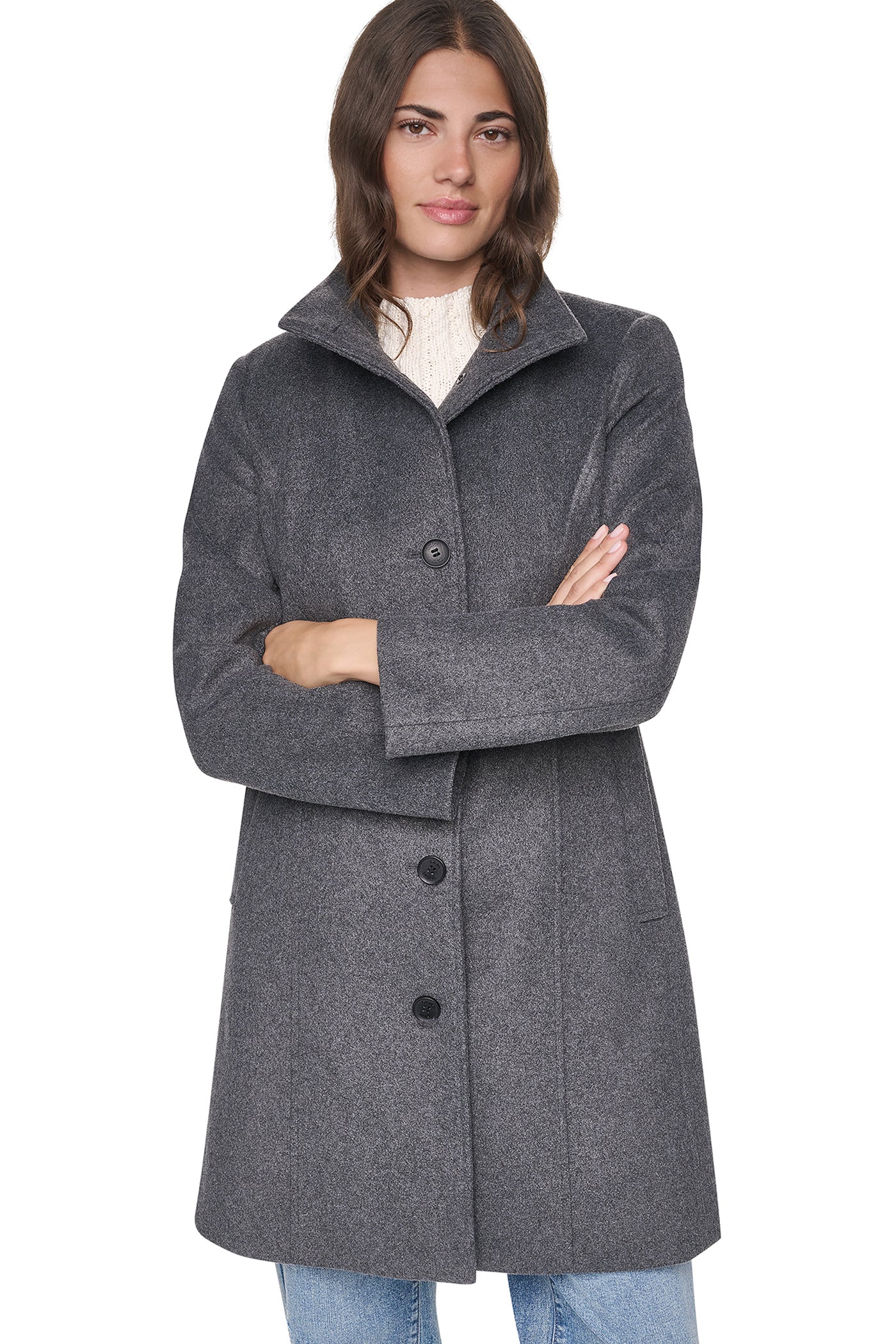 STAND COLLAR COAT VIEW 1