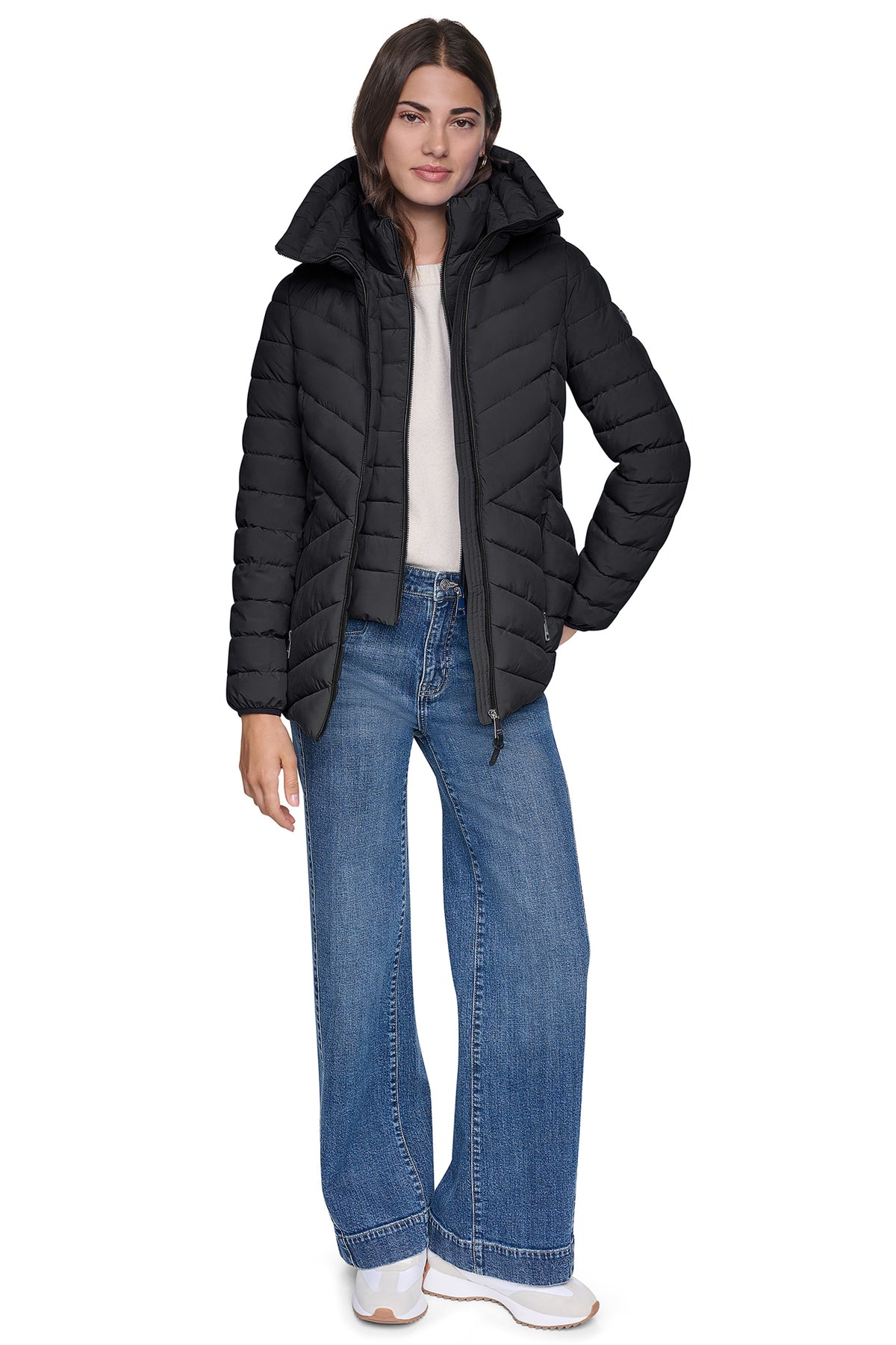 LIGHT WEIGHT PUFFER WITH BIB VIEW 2