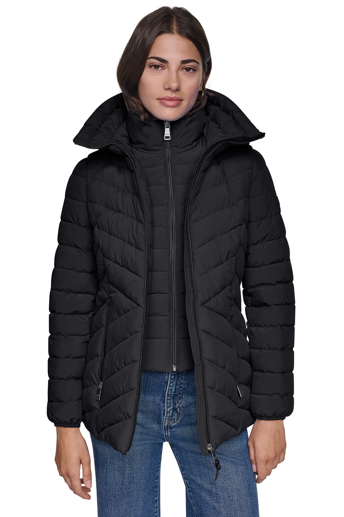 LIGHT WEIGHT PUFFER WITH BIB VIEW 2