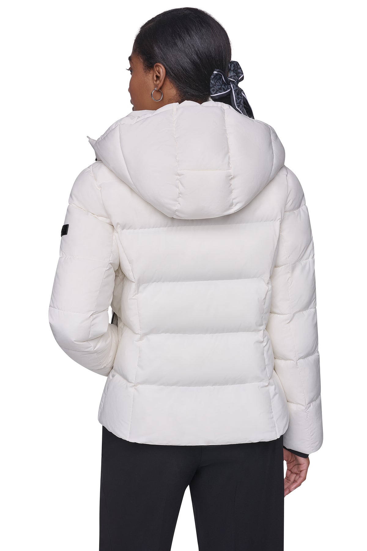 STRETCH HOODED PUFFER JACKET VIEW 2