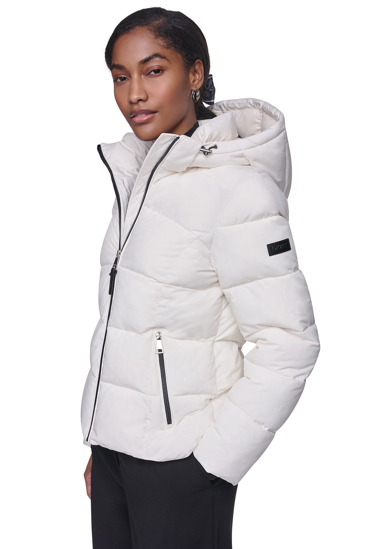STRETCH HOODED PUFFER JACKET View 2 | Fall Collection