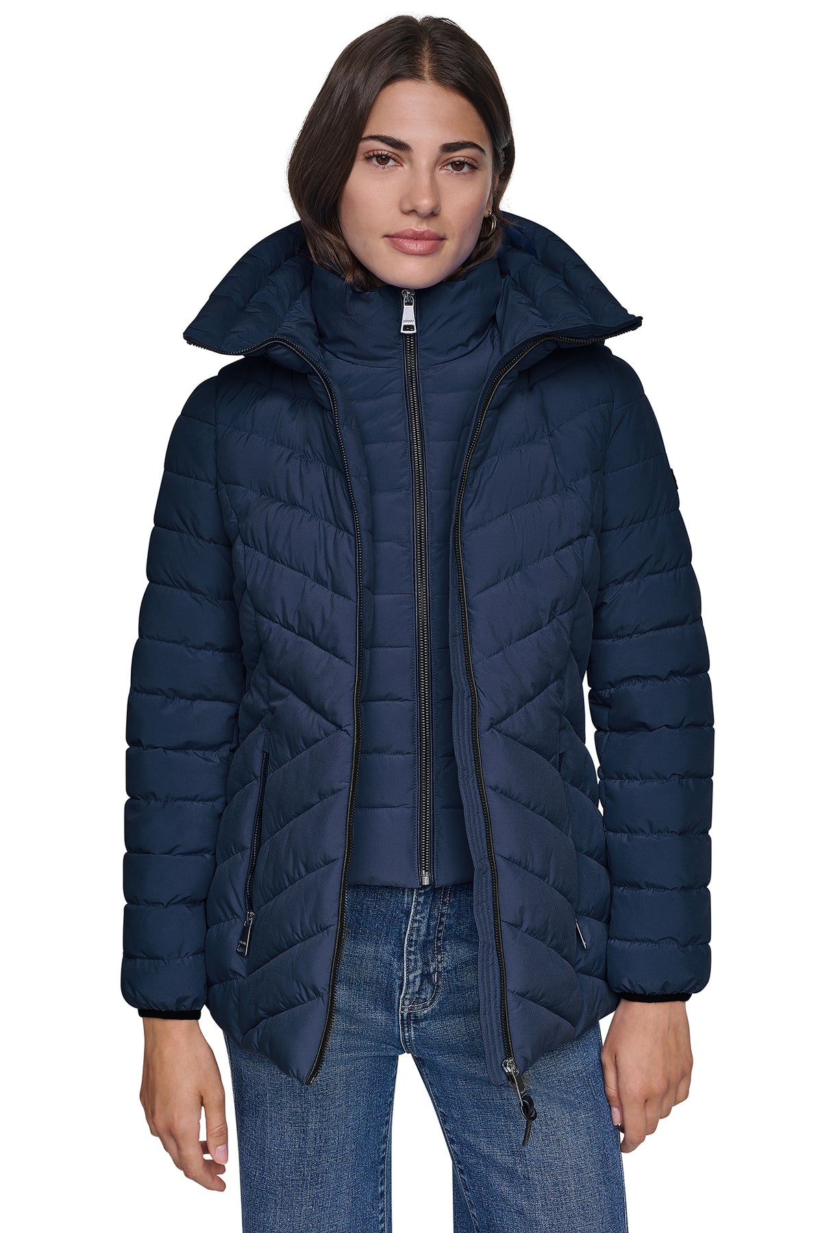 LIGHT WEIGHT PUFFER WITH BIB VIEW 2