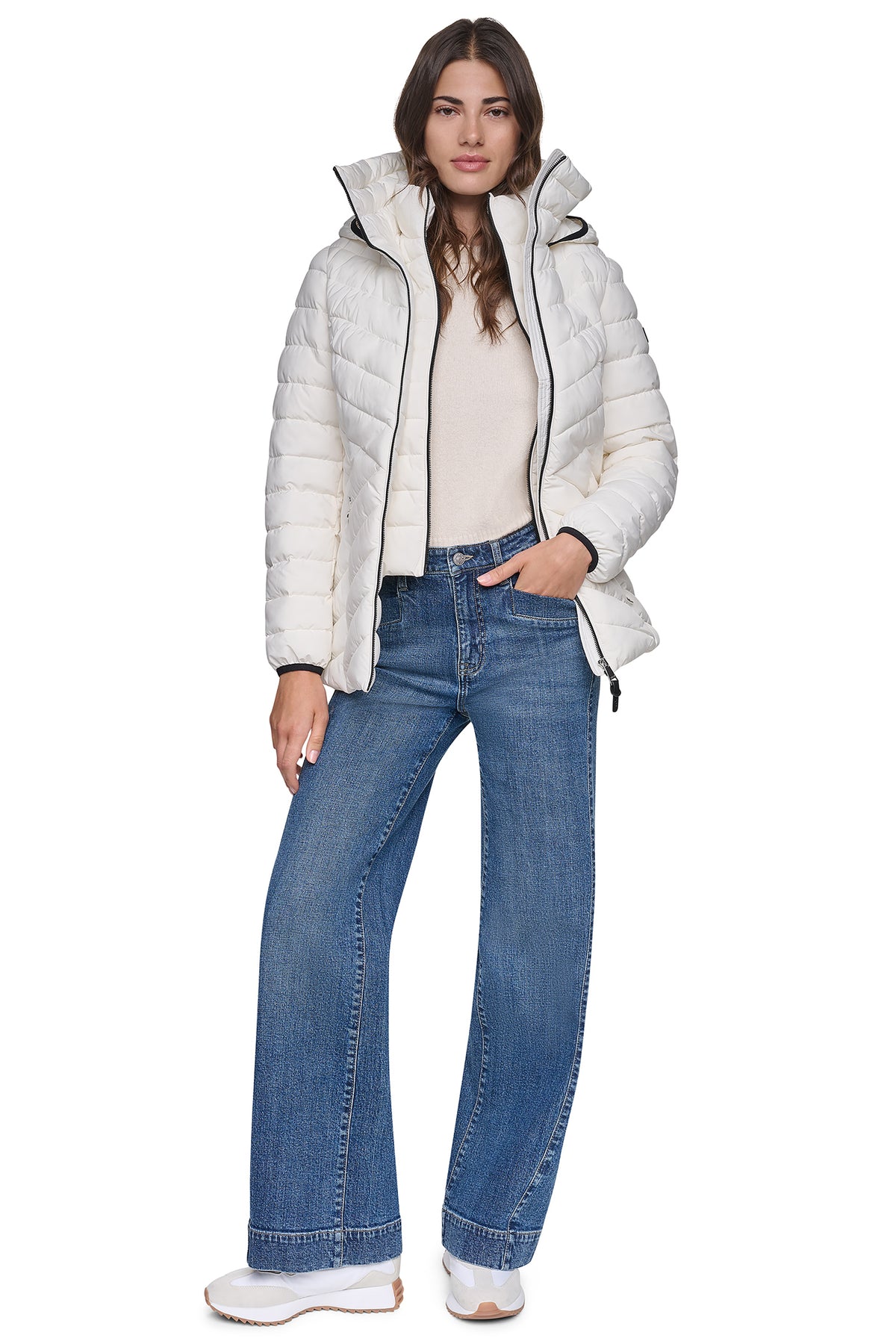 LIGHT WEIGHT PUFFER WITH BIB VIEW 2