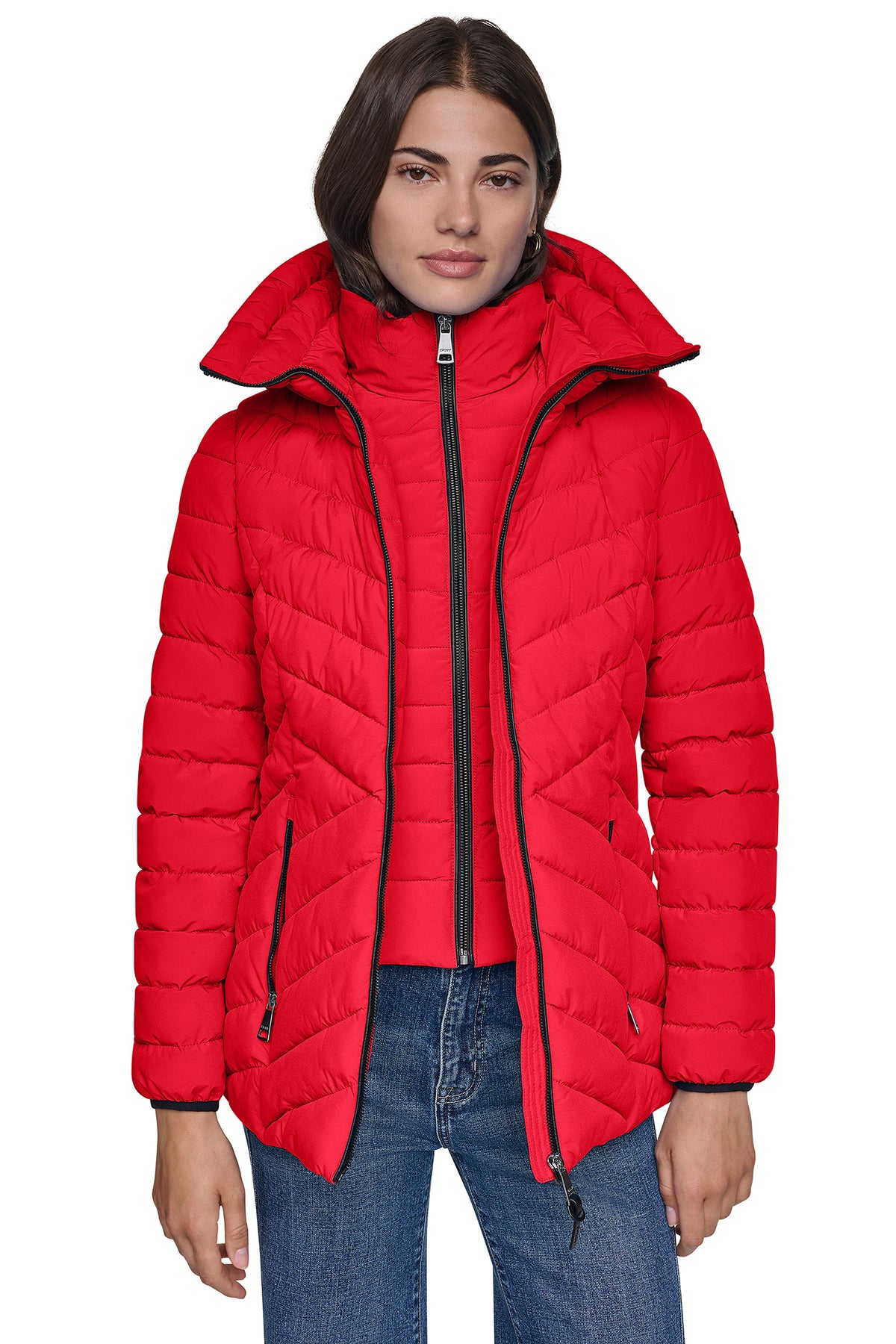 LIGHT WEIGHT PUFFER WITH BIB VIEW 2