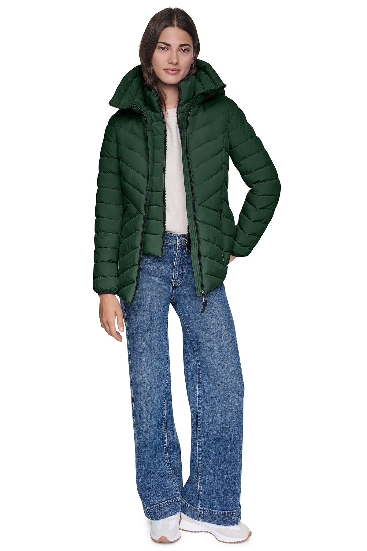 LIGHT WEIGHT PUFFER WITH BIB VIEW 2