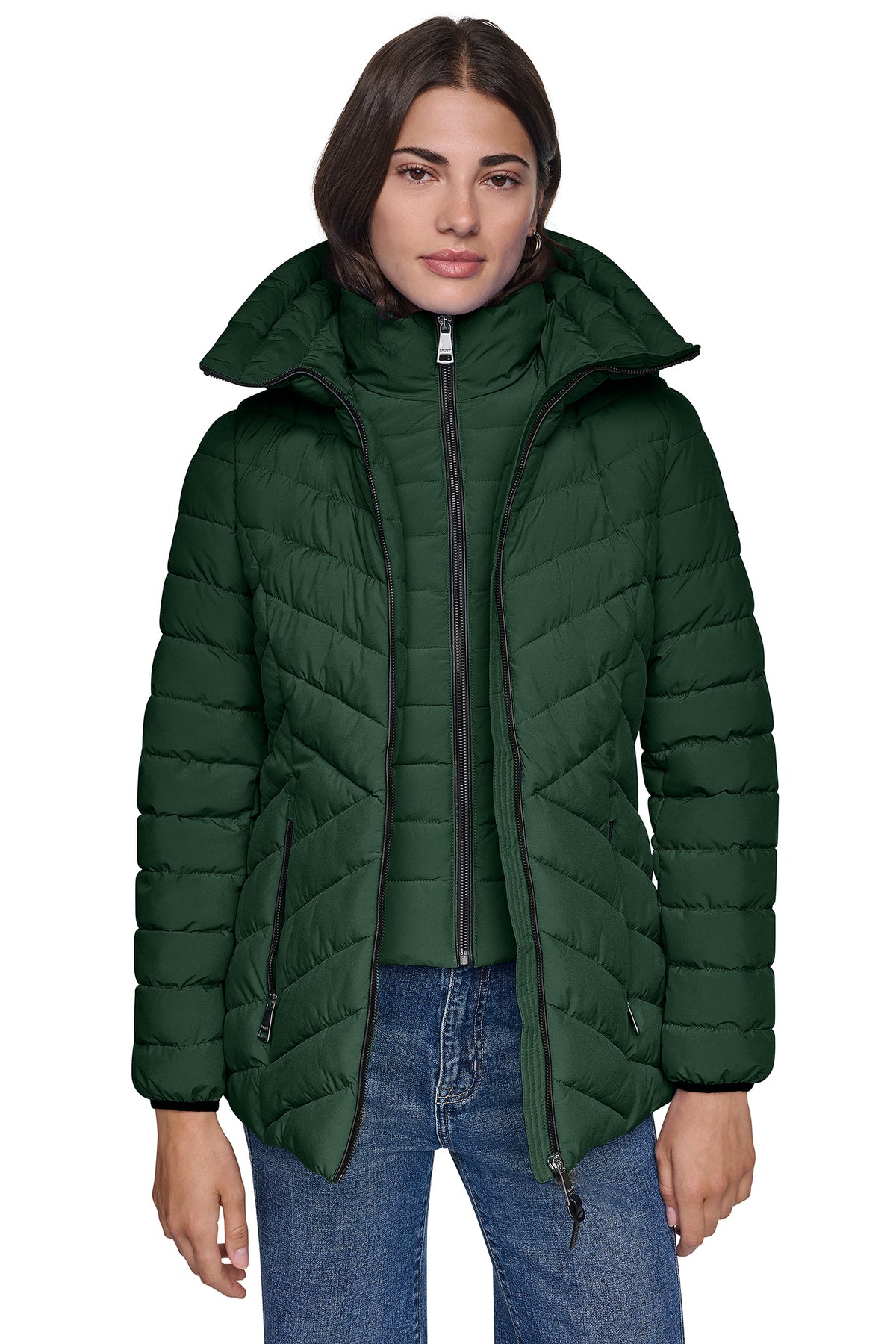 LIGHT WEIGHT PUFFER WITH BIB VIEW 2