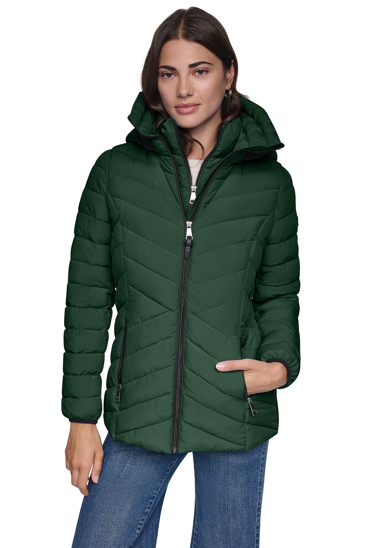 LIGHT WEIGHT PUFFER WITH BIB VIEW 2