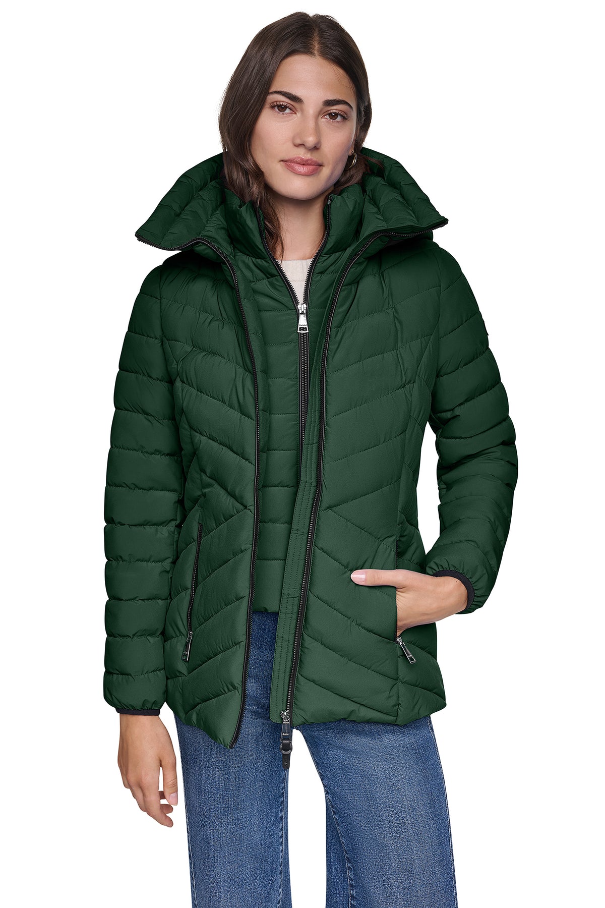LIGHT WEIGHT PUFFER WITH BIB View 1 | Fall Collection