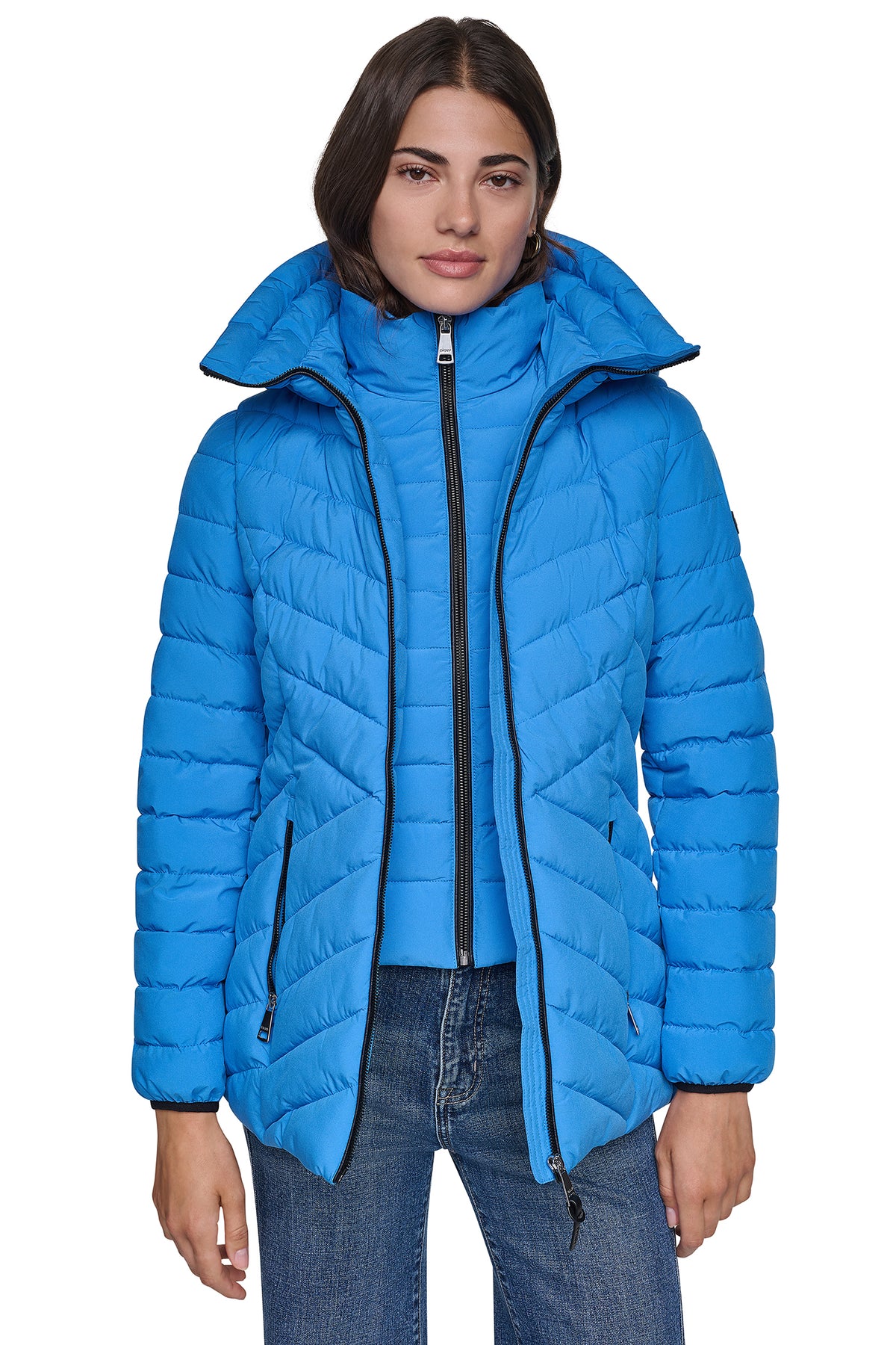 LIGHT WEIGHT PUFFER WITH BIB VIEW 2