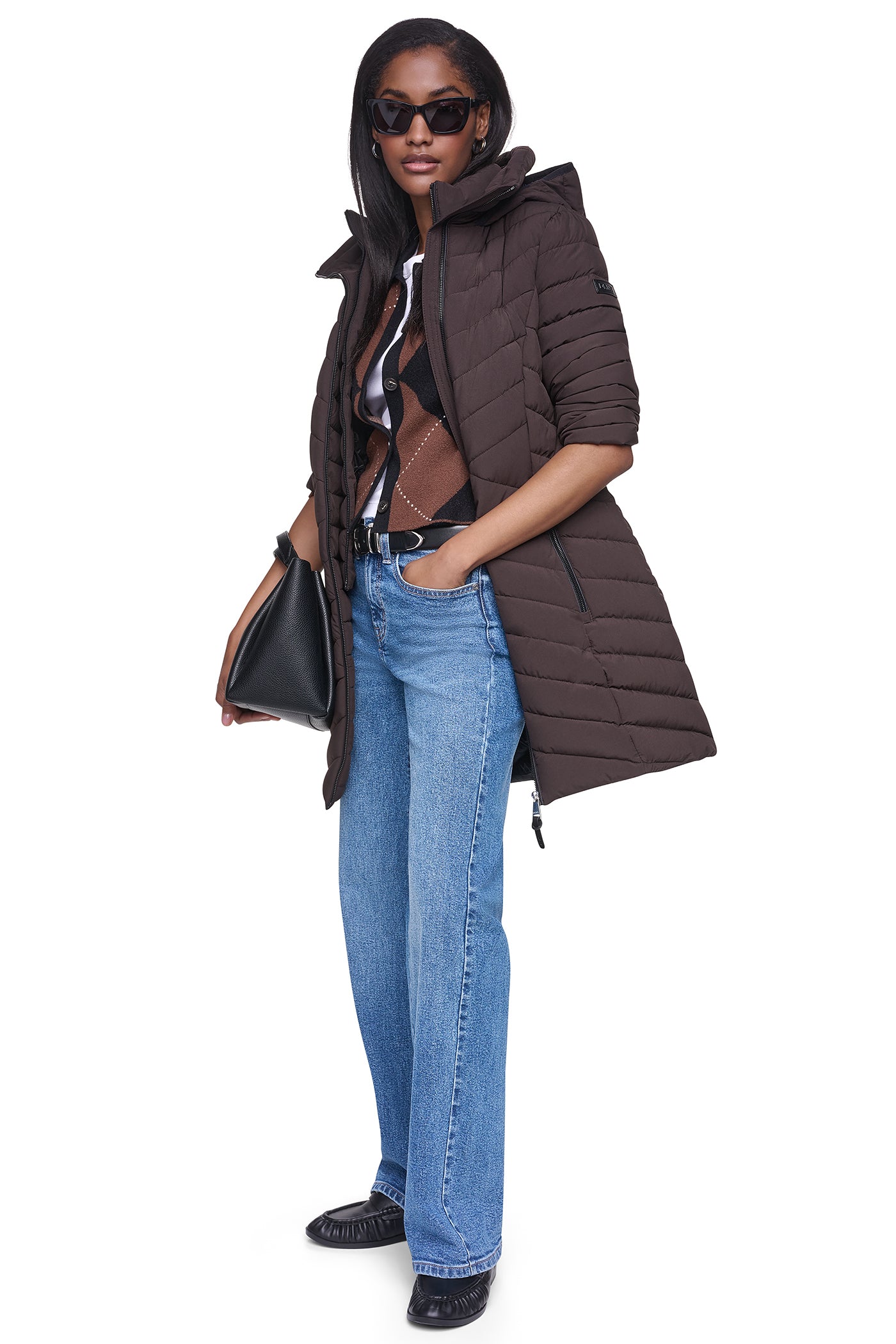 HOODED STAND COLLAR PUFFER VIEW 9