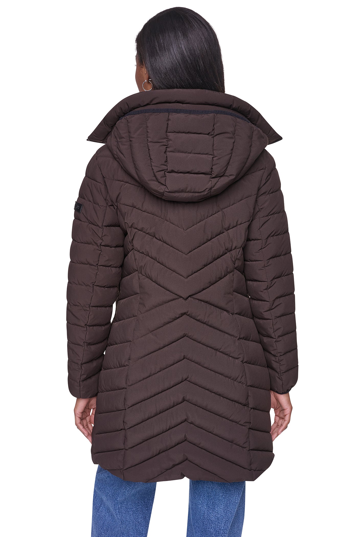 HOODED STAND COLLAR PUFFER VIEW 3