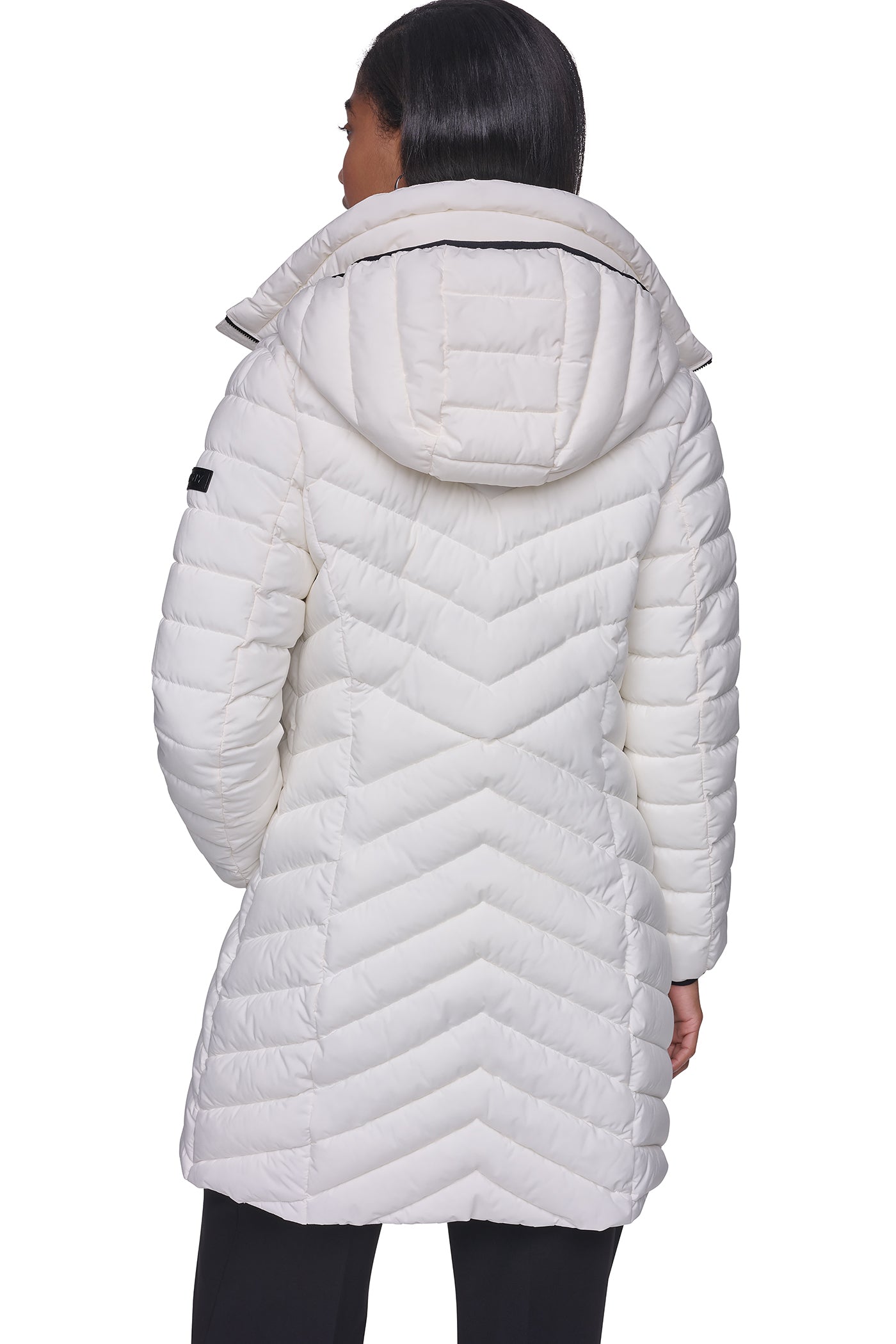 HOODED STAND COLLAR PUFFER VIEW 3