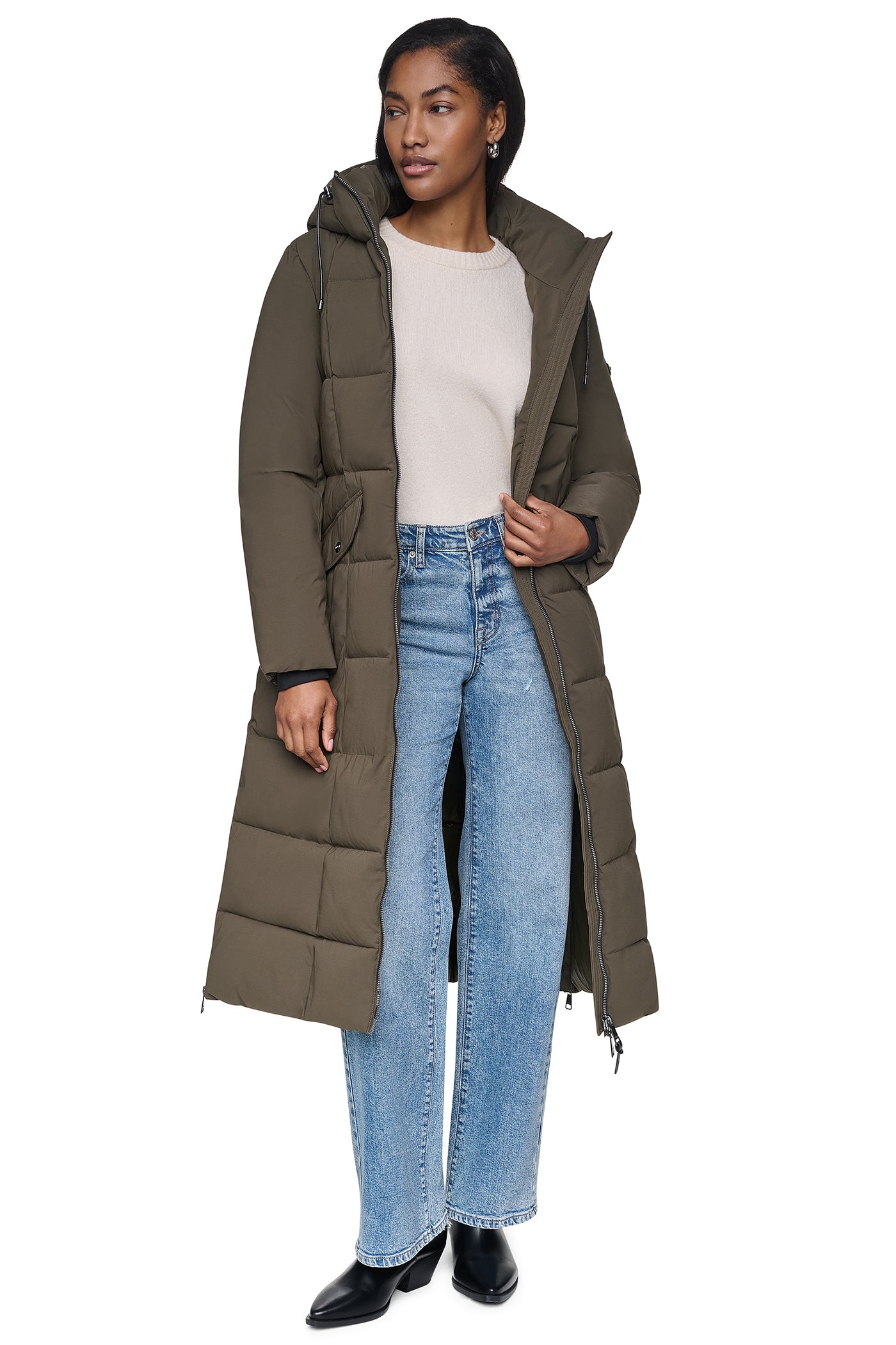 MAXI PUFFER WITH BELT VIEW 5