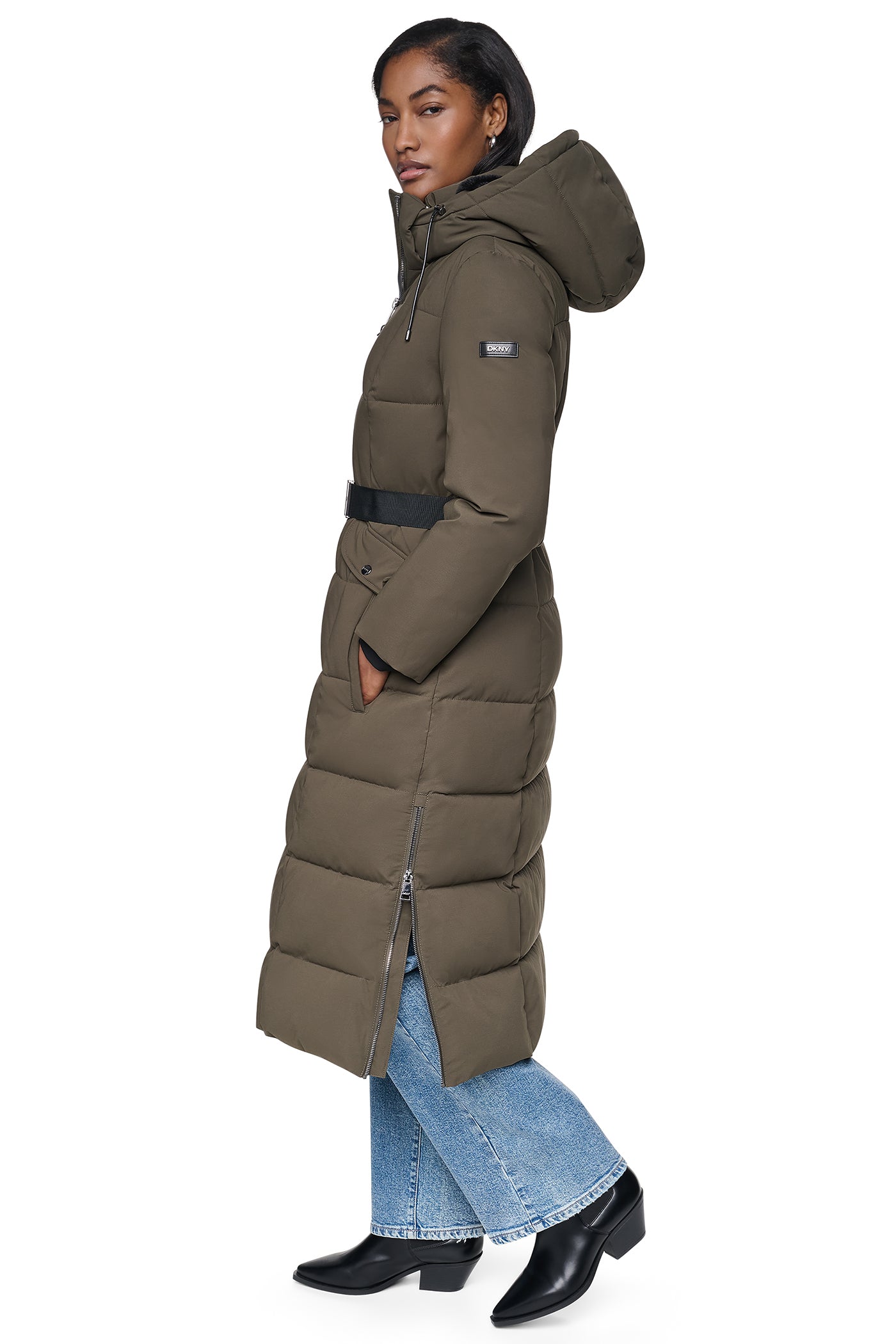 MAXI PUFFER WITH BELT VIEW 3