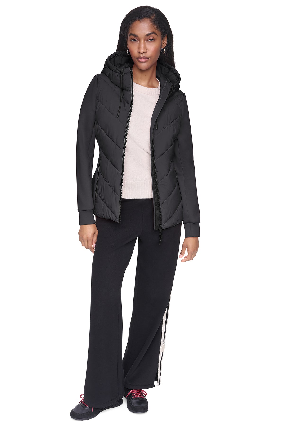 MIXED MEDIA PACKABLE JACKET VIEW 2