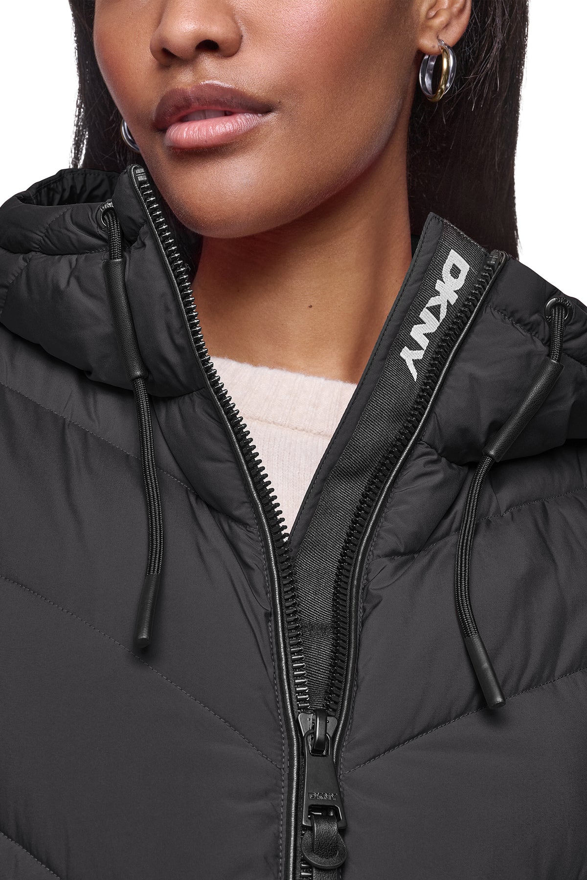 MIXED MEDIA PACKABLE JACKET VIEW 2