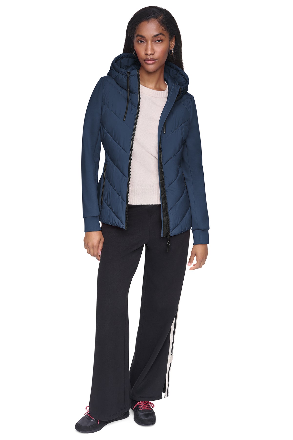 MIXED MEDIA PACKABLE JACKET VIEW 2