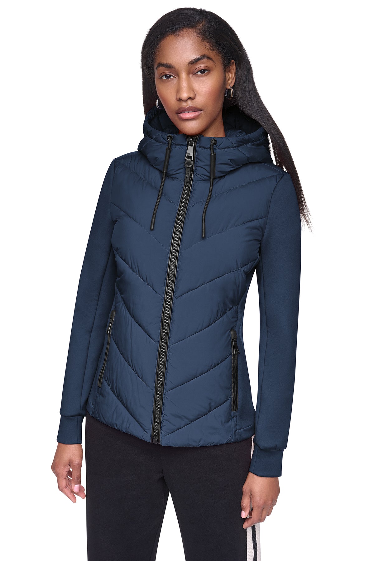 MIXED MEDIA PACKABLE JACKET VIEW 2