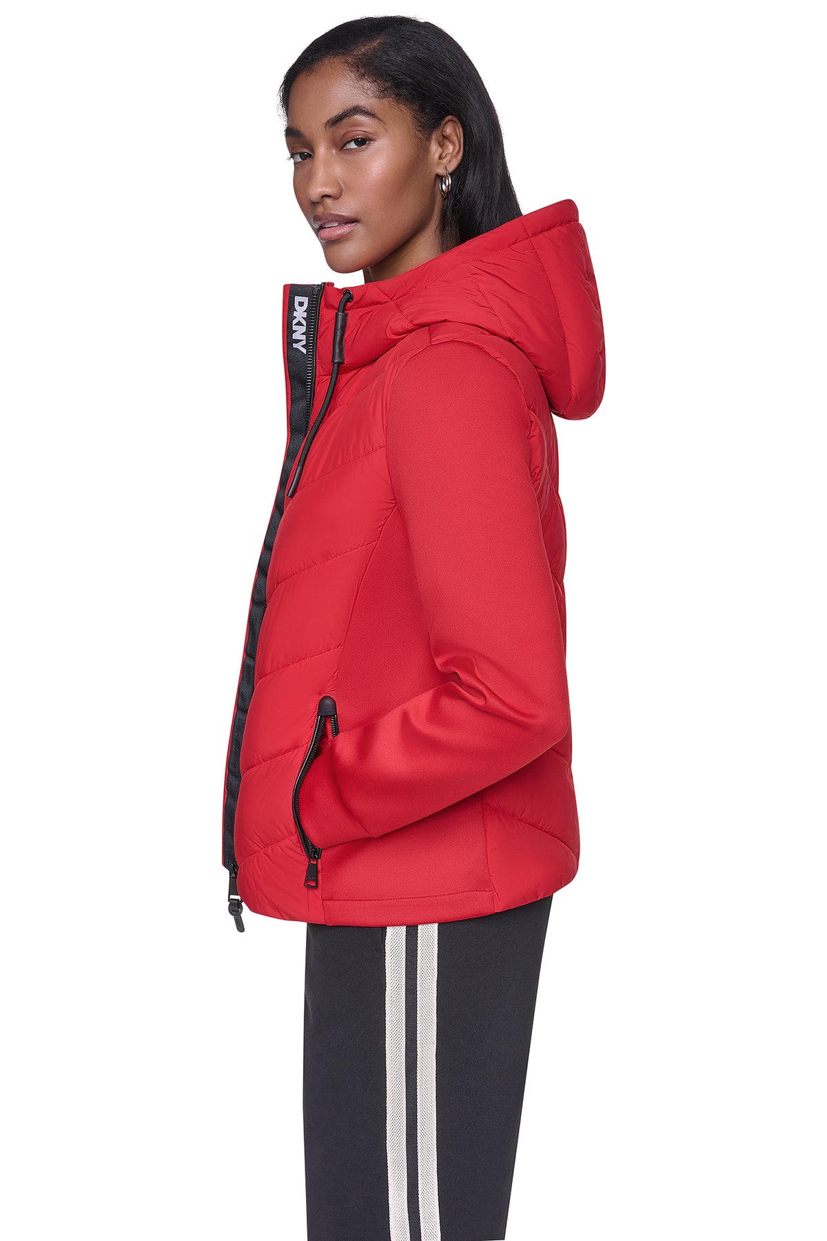 MIXED MEDIA PACKABLE JACKET VIEW 2