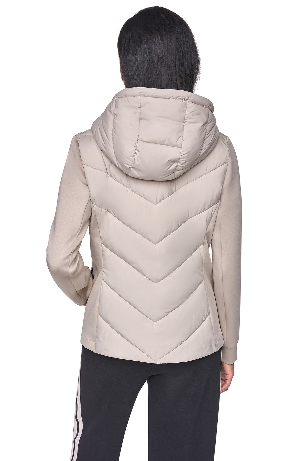 MIXED MEDIA PACKABLE JACKET VIEW 2