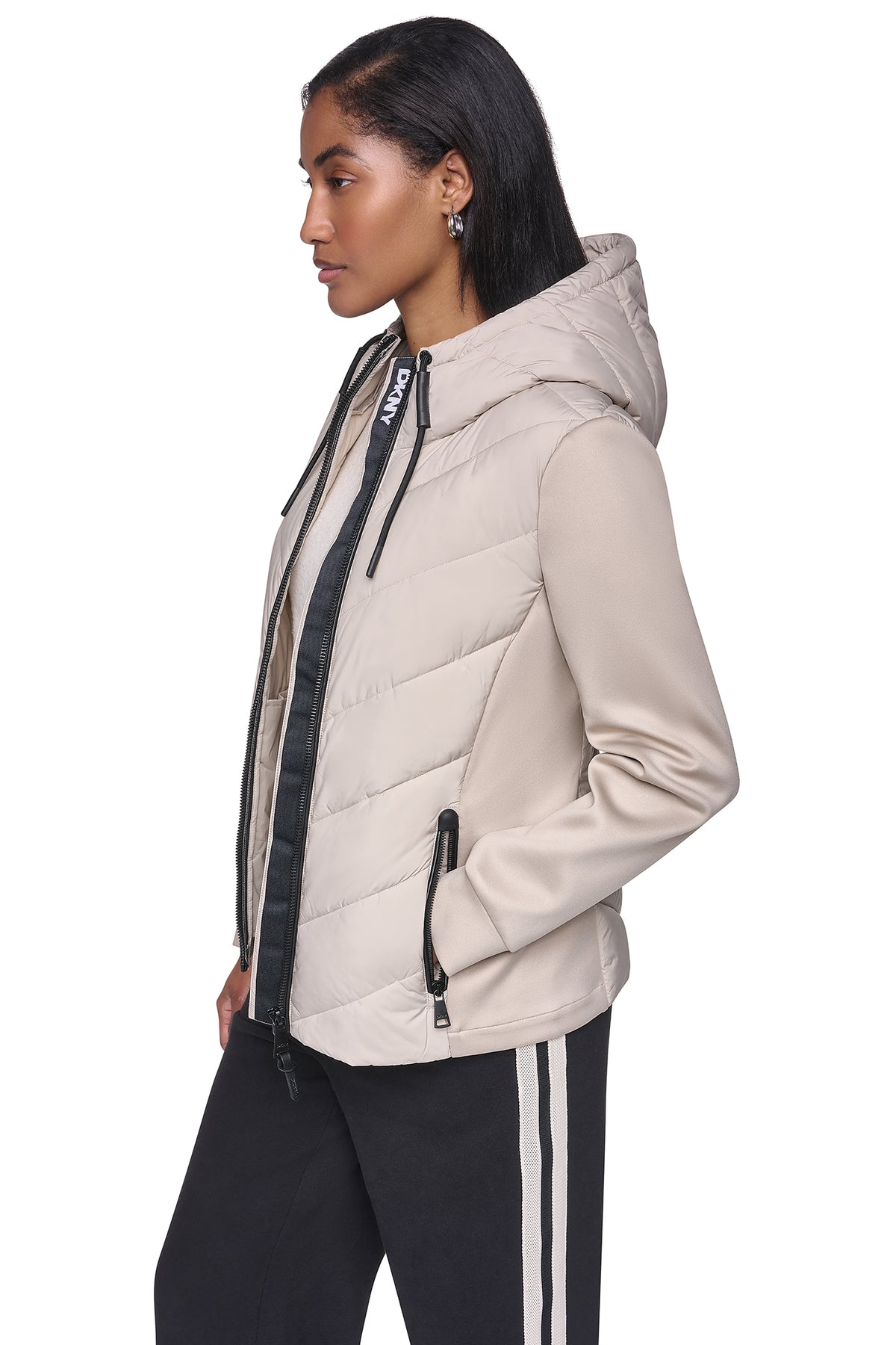 MIXED MEDIA PACKABLE JACKET VIEW 2
