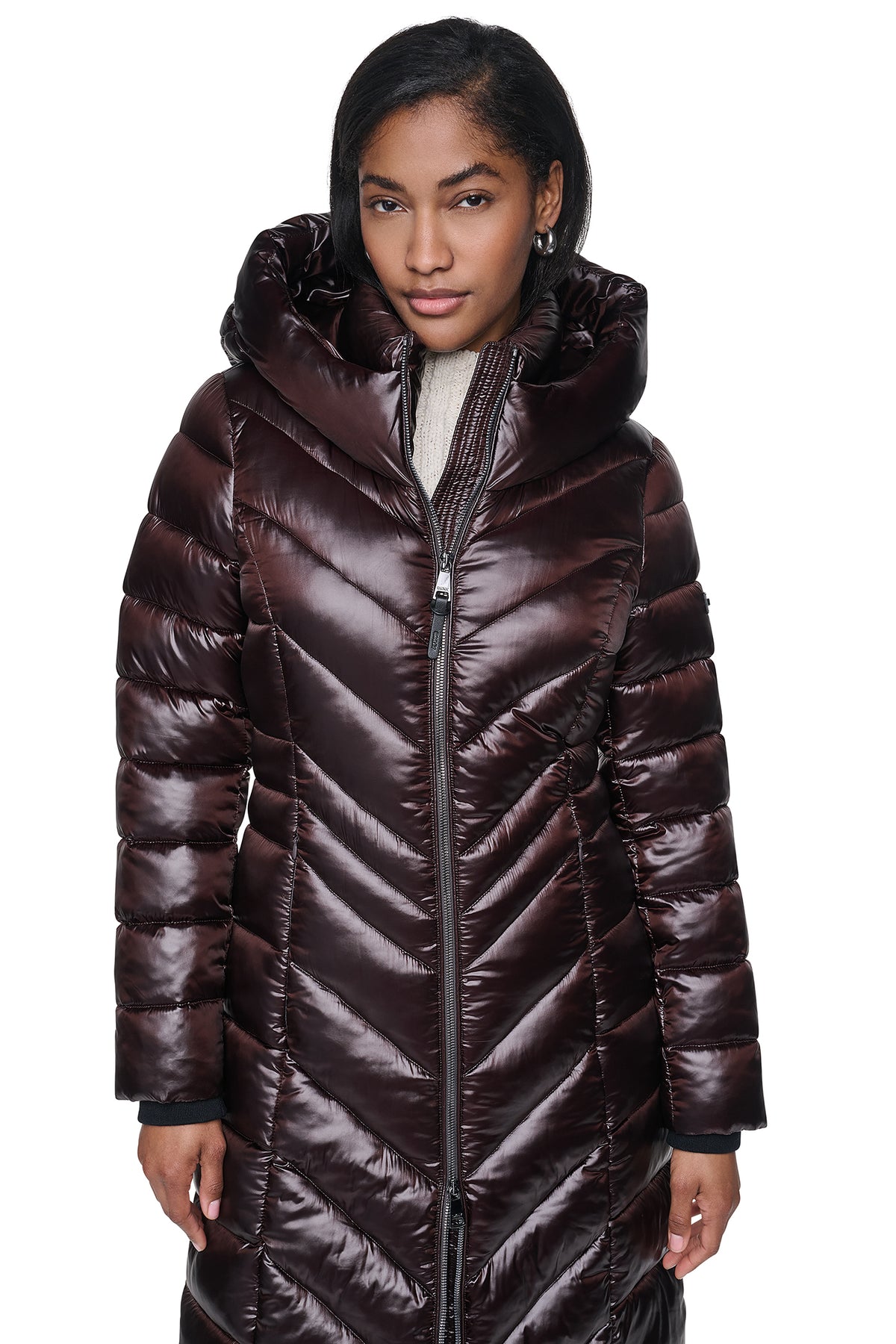PEARLIZED CHEVRON PUFFER View 2 | Fall Collection