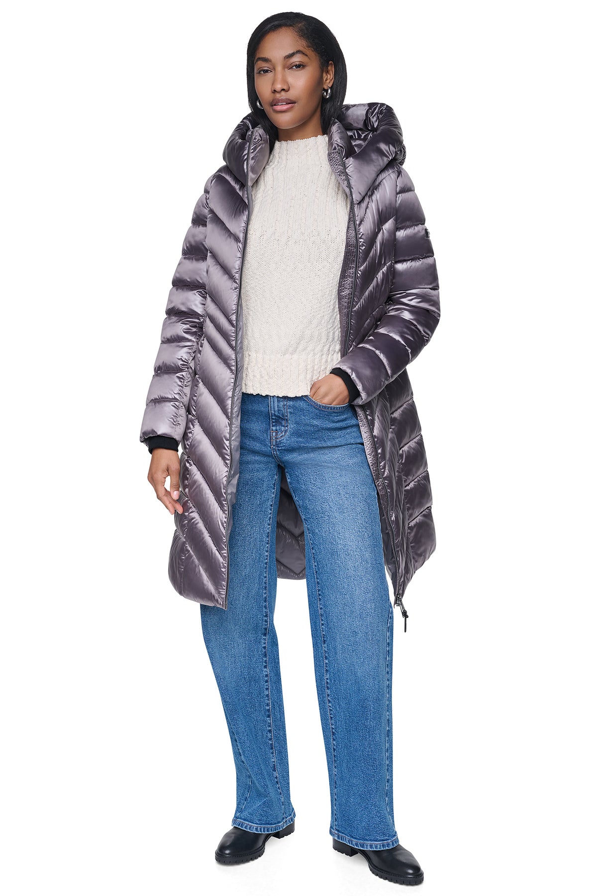 PEARLIZED CHEVRON PUFFER VIEW 2