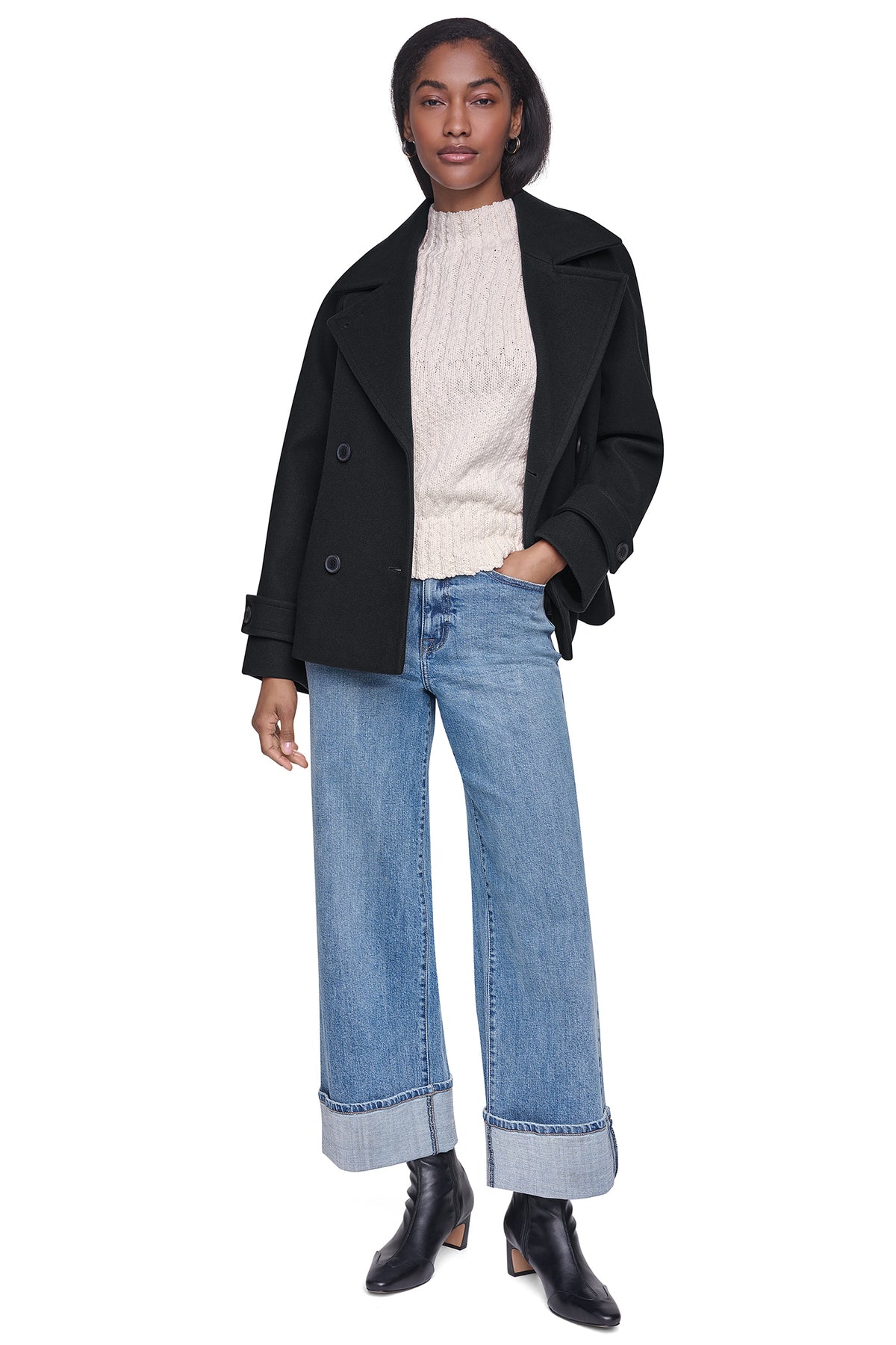 FAUX WOOL PEACOAT VIEW 2