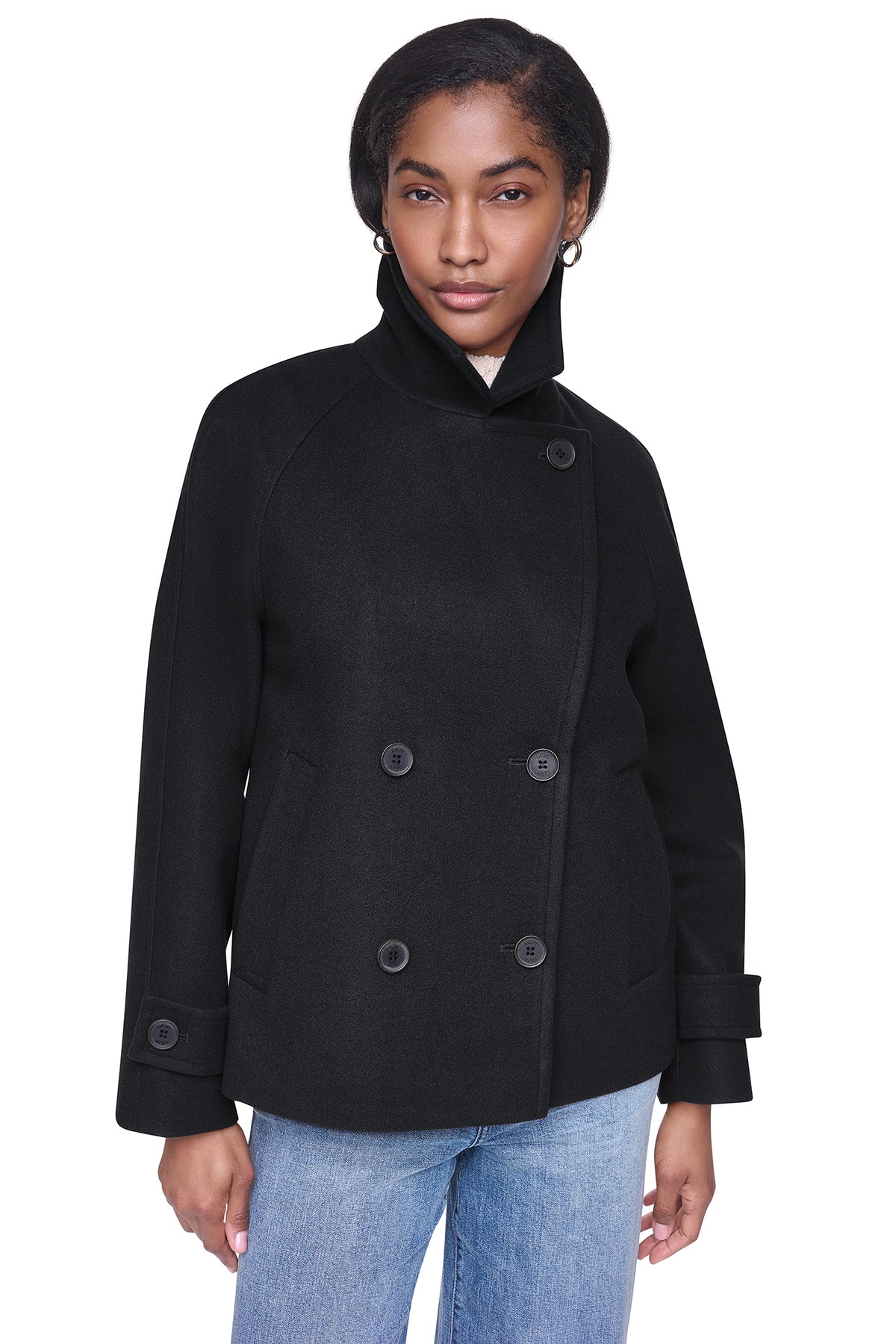 FAUX WOOL PEACOAT VIEW 2