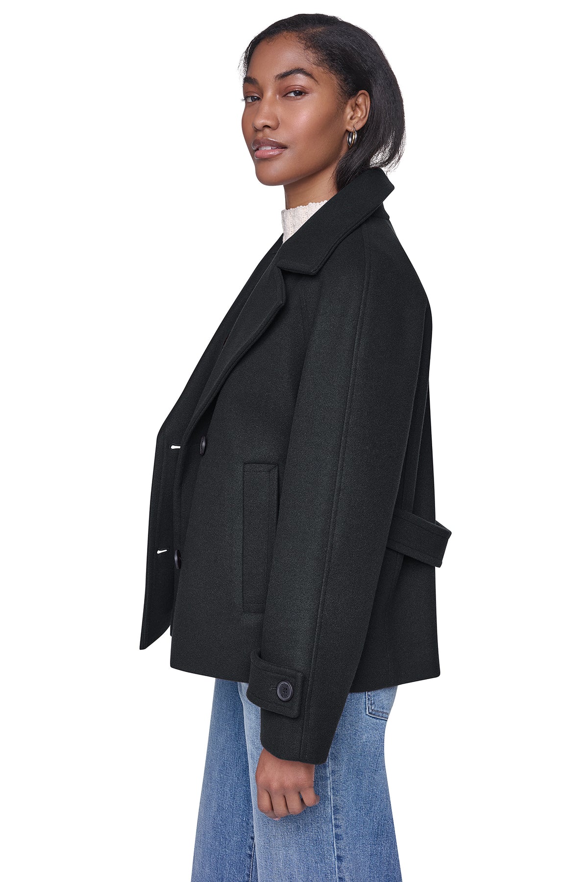 FAUX WOOL PEACOAT VIEW 2
