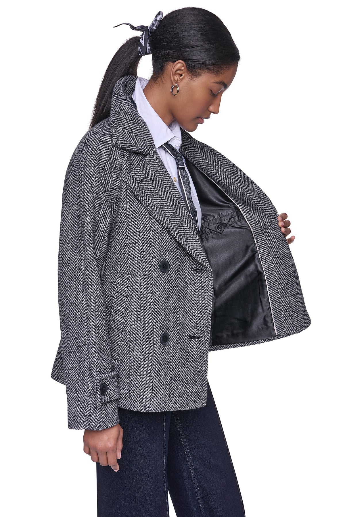 FAUX WOOL PEACOAT VIEW 2