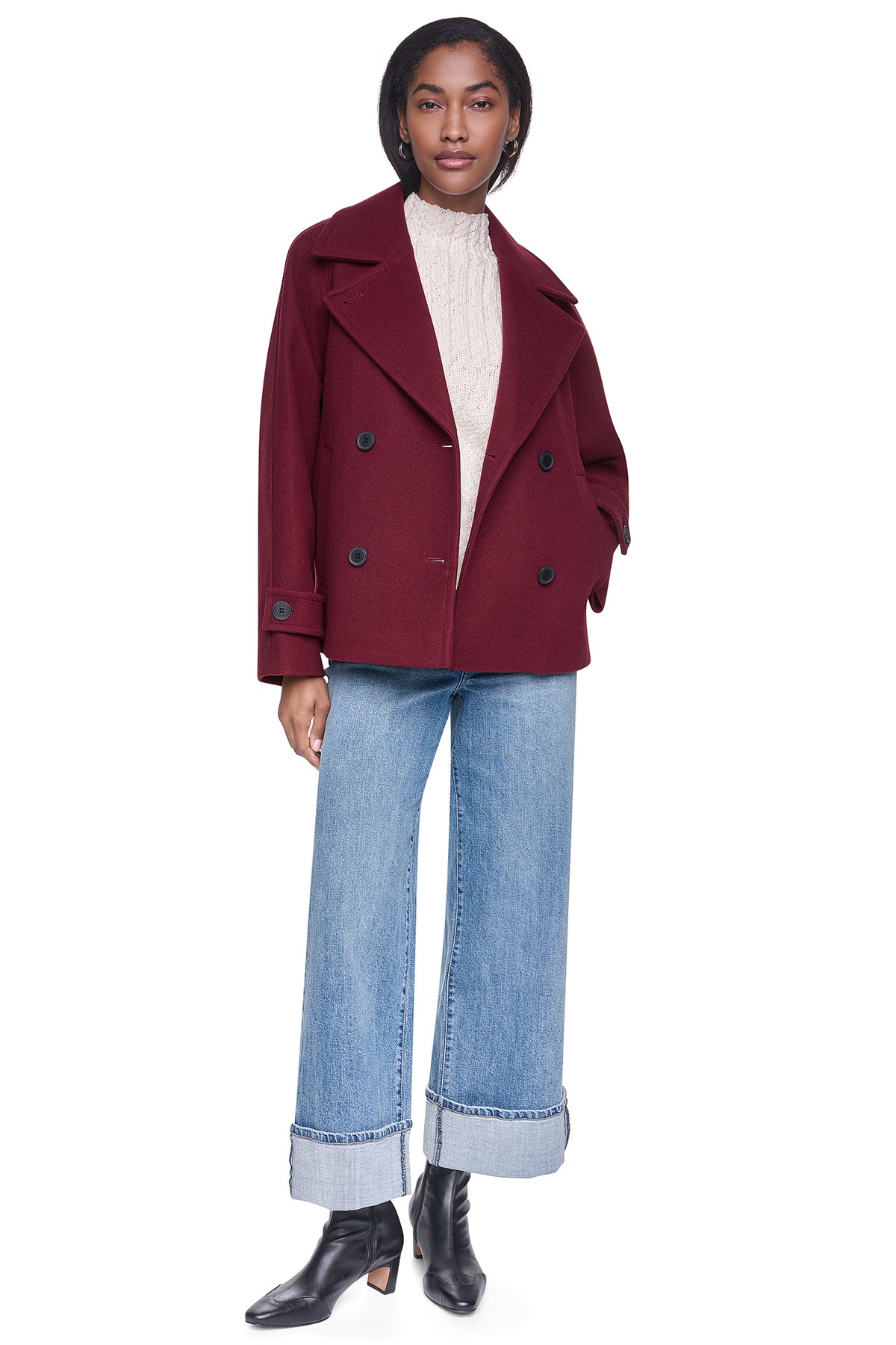 FAUX WOOL PEACOAT VIEW 2